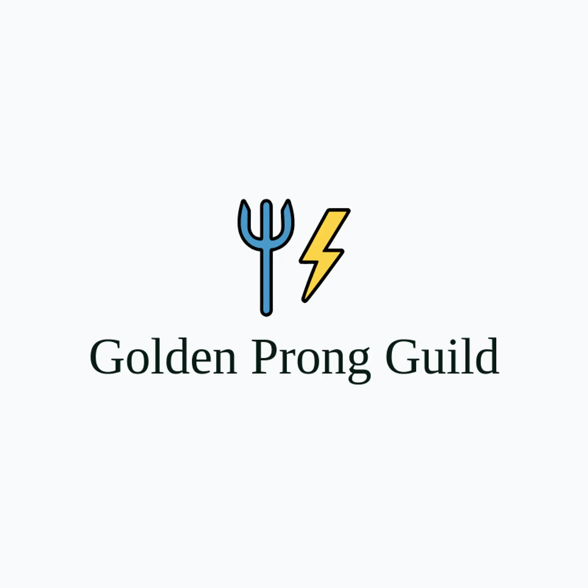 Golden Prong Guild logo for trident