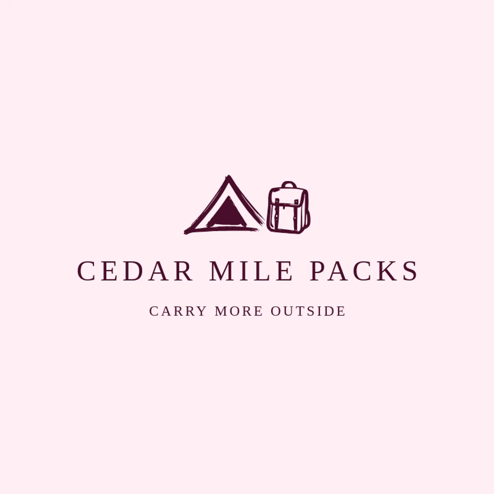 Cedar Mile Packs logo for backpack