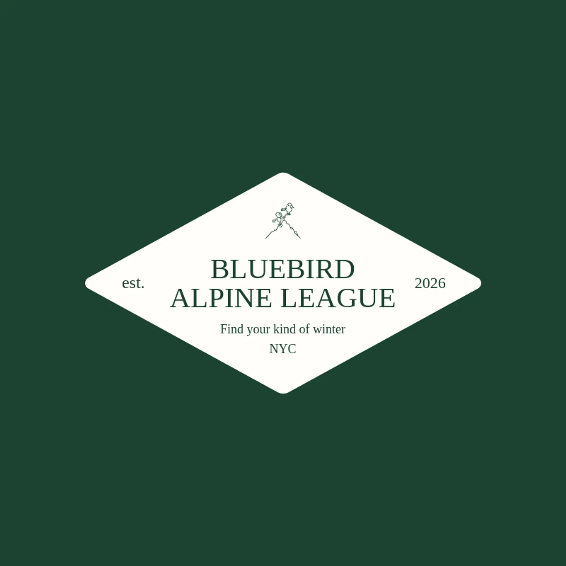 Bluebird Alpine League logo for skiing