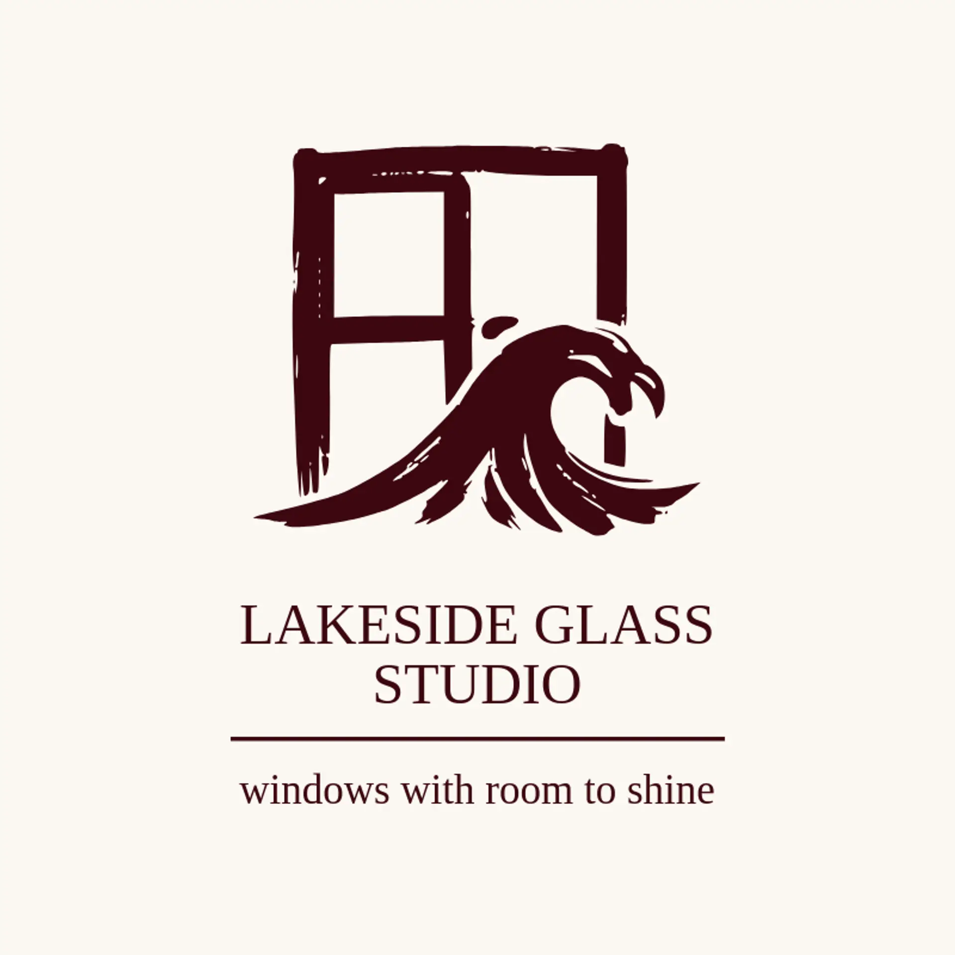 Lakeside Glass Studio logo for windows