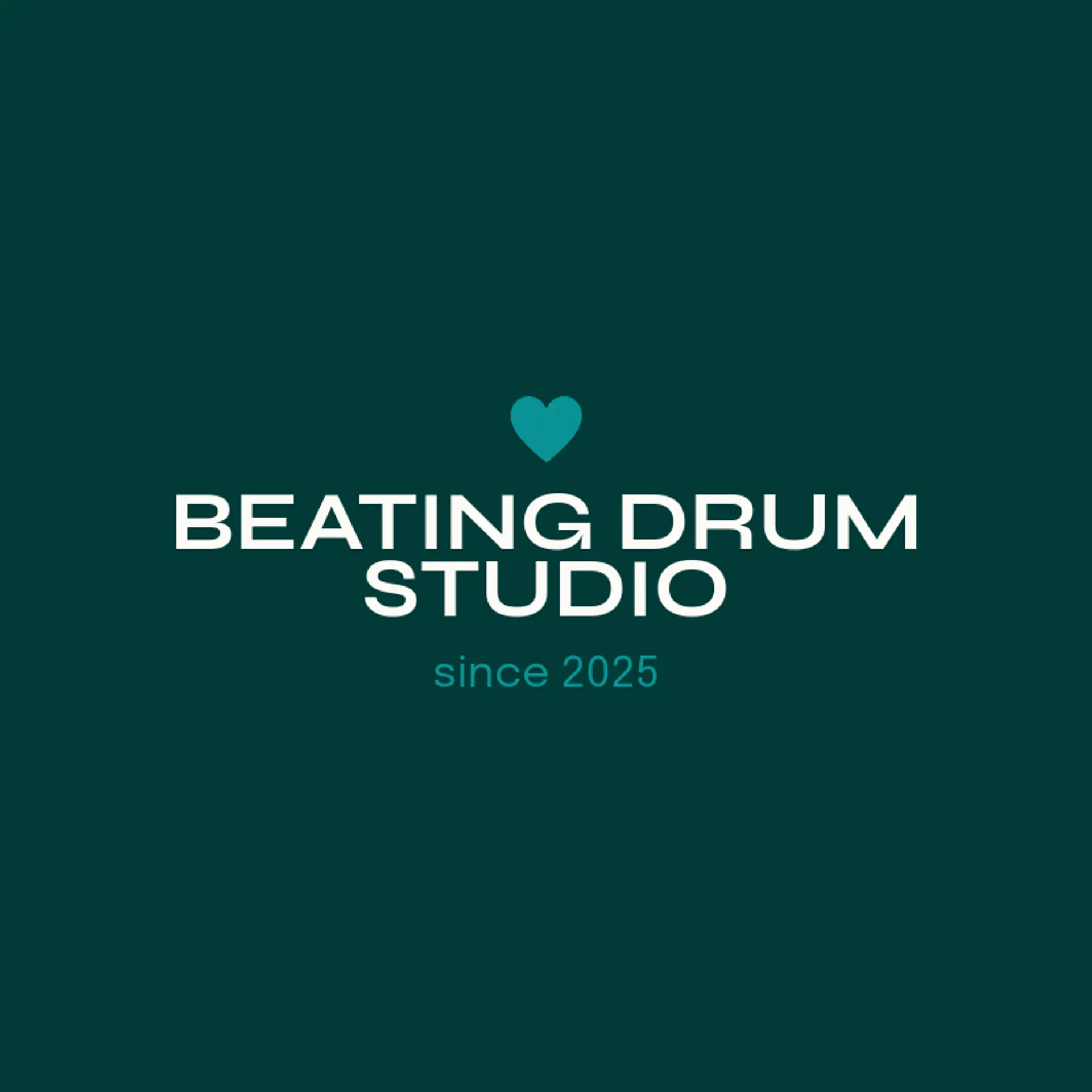 Beating Drum Studio logo for heart