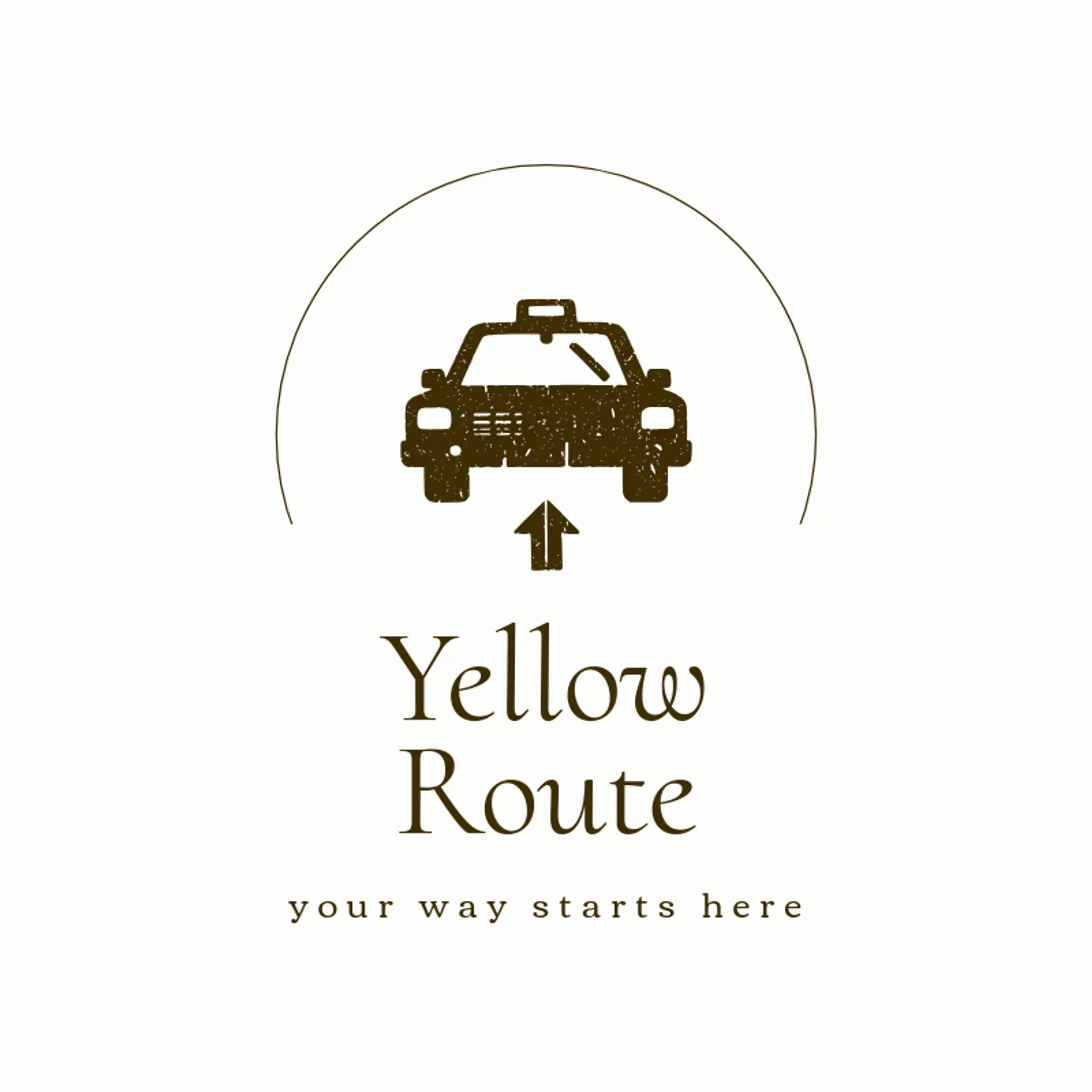 Yellow Route logo for taxi