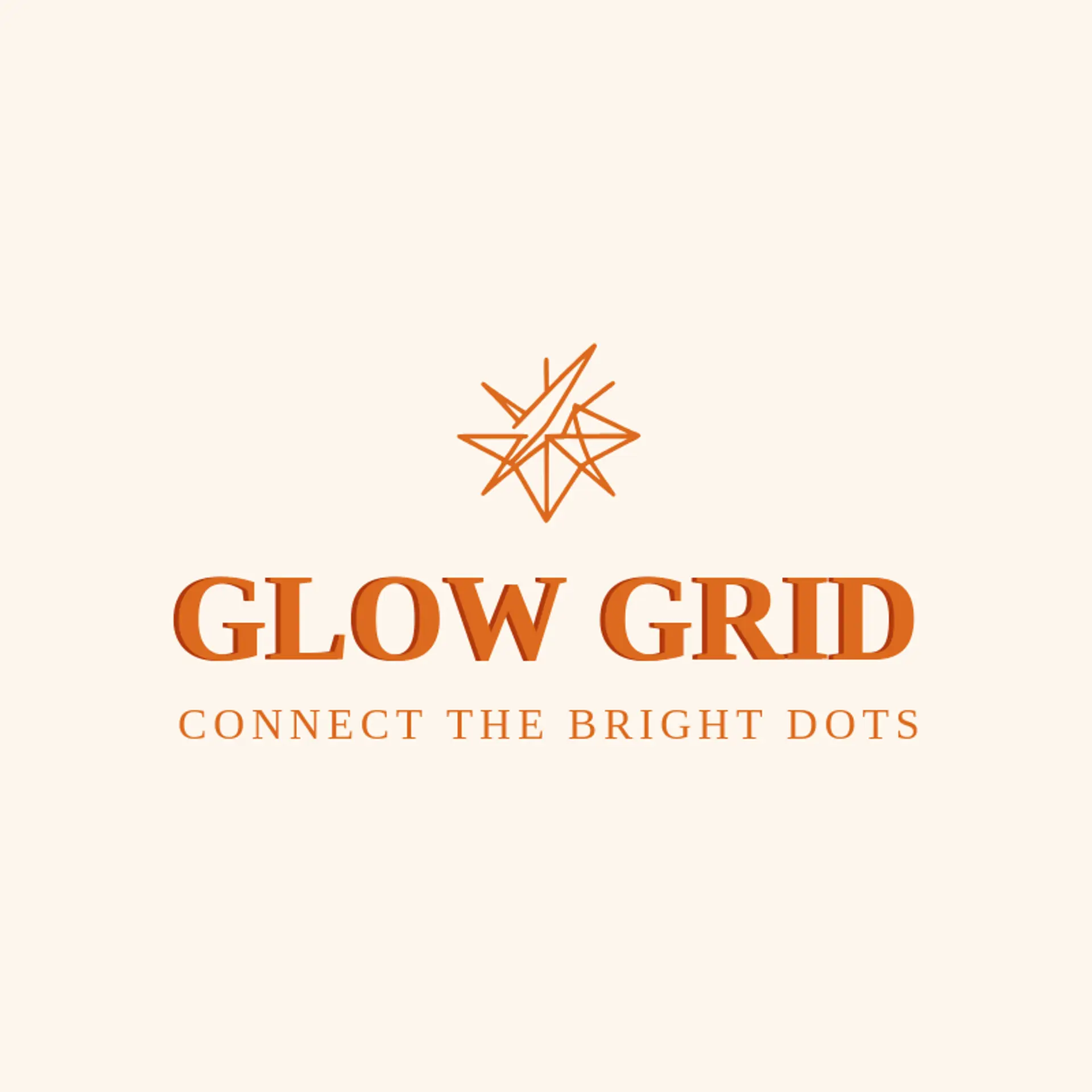 Glow Grid logo for laser