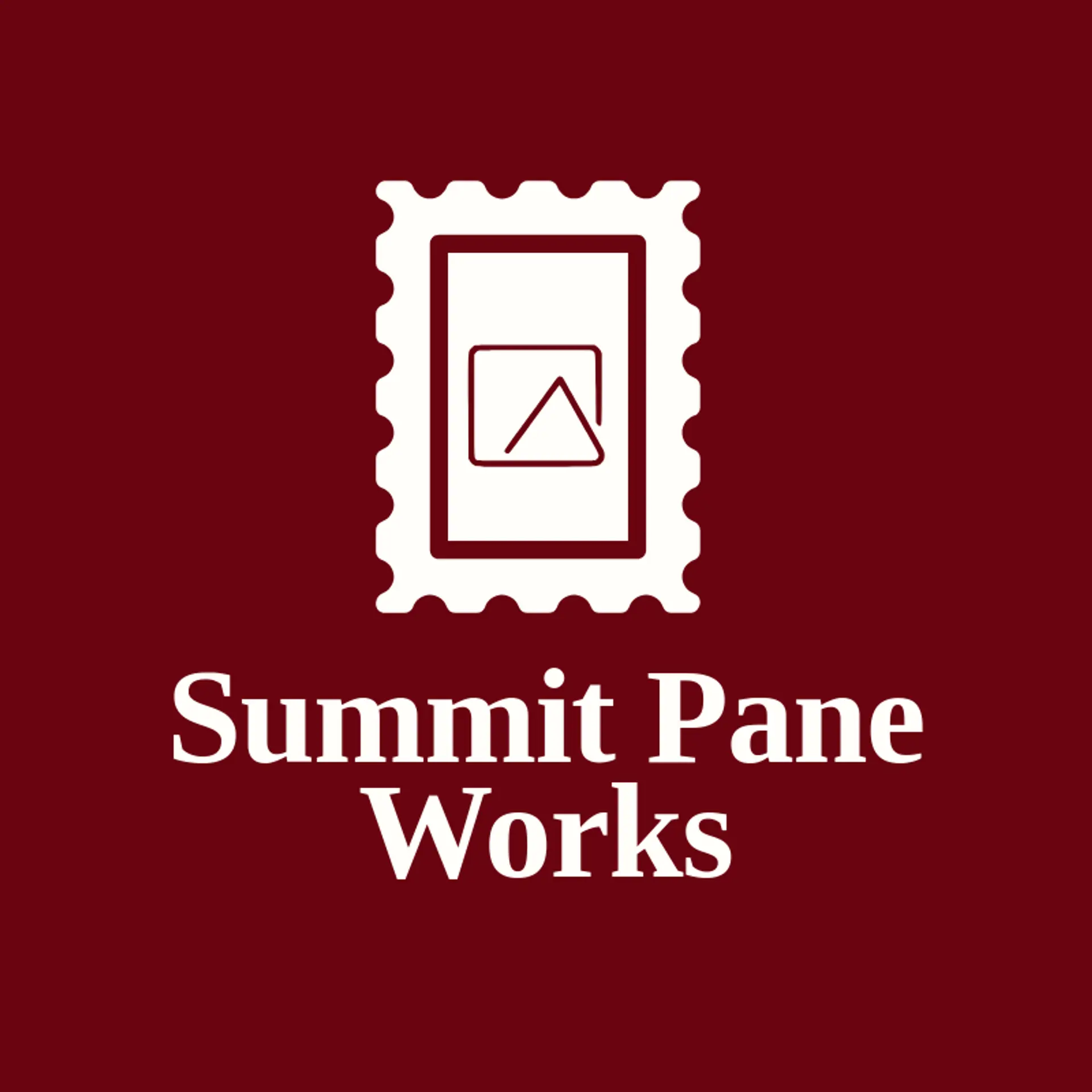 Summit Pane Works logo for glass