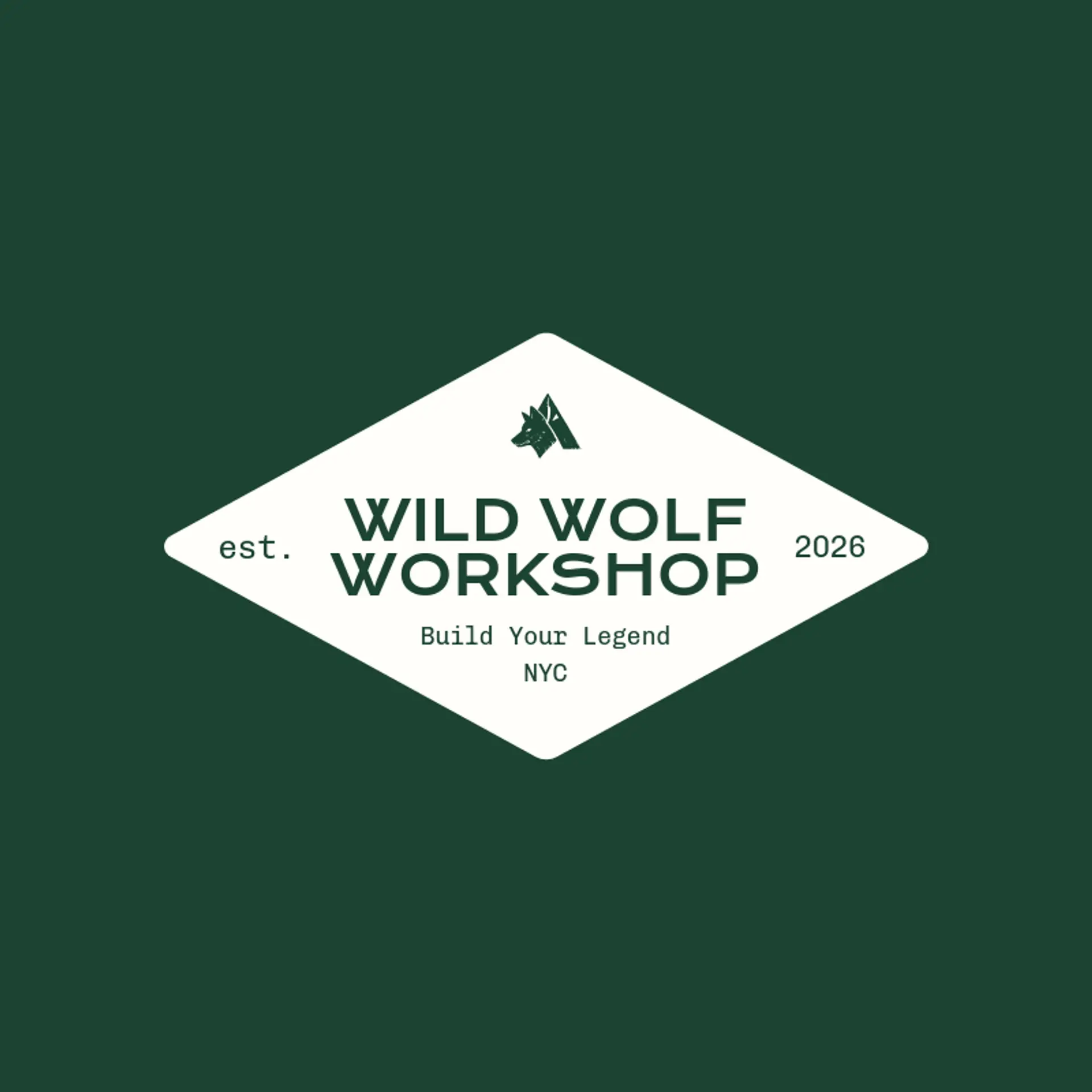 Wild Wolf Workshop logo for wolf