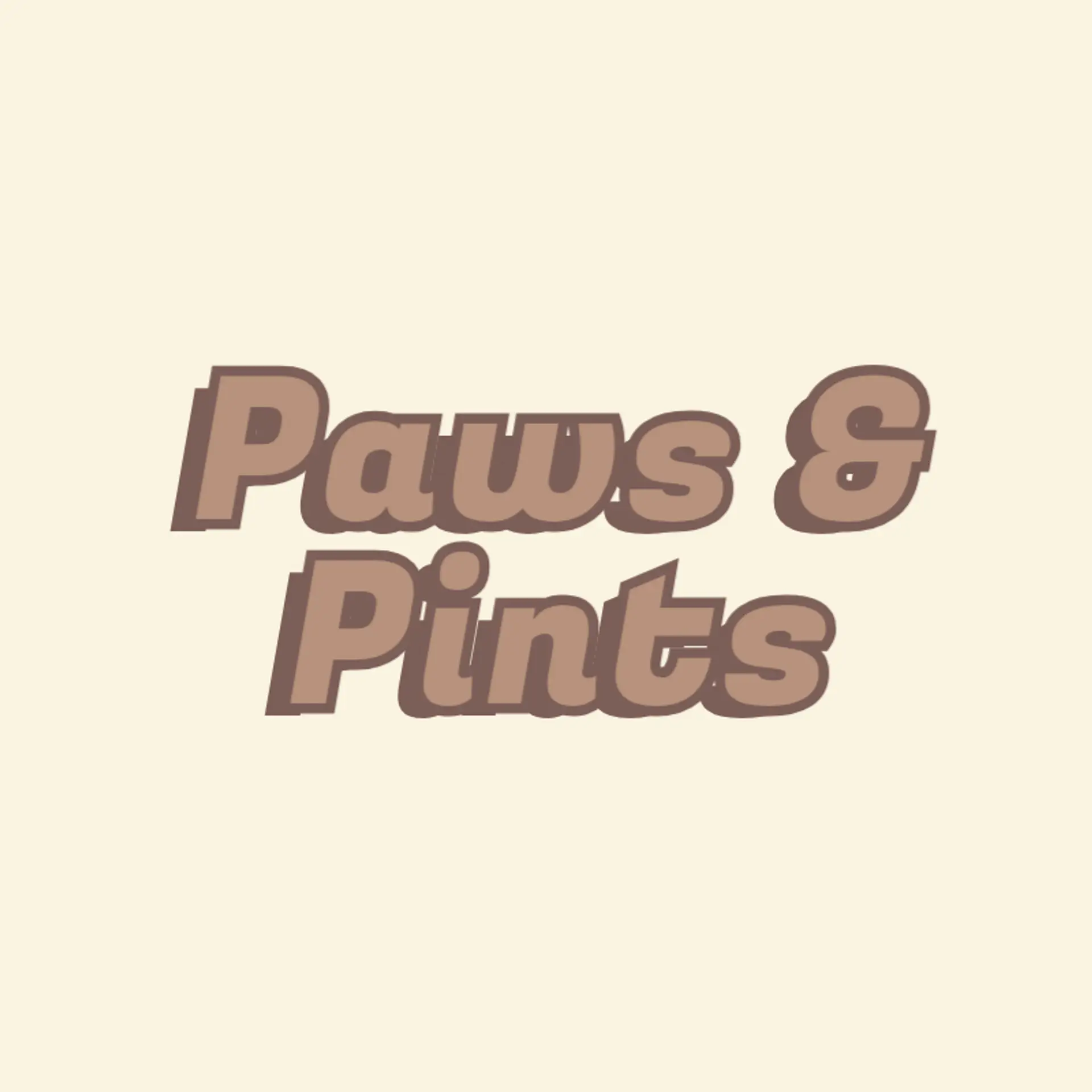 Paws & Pints logo for cat cafe