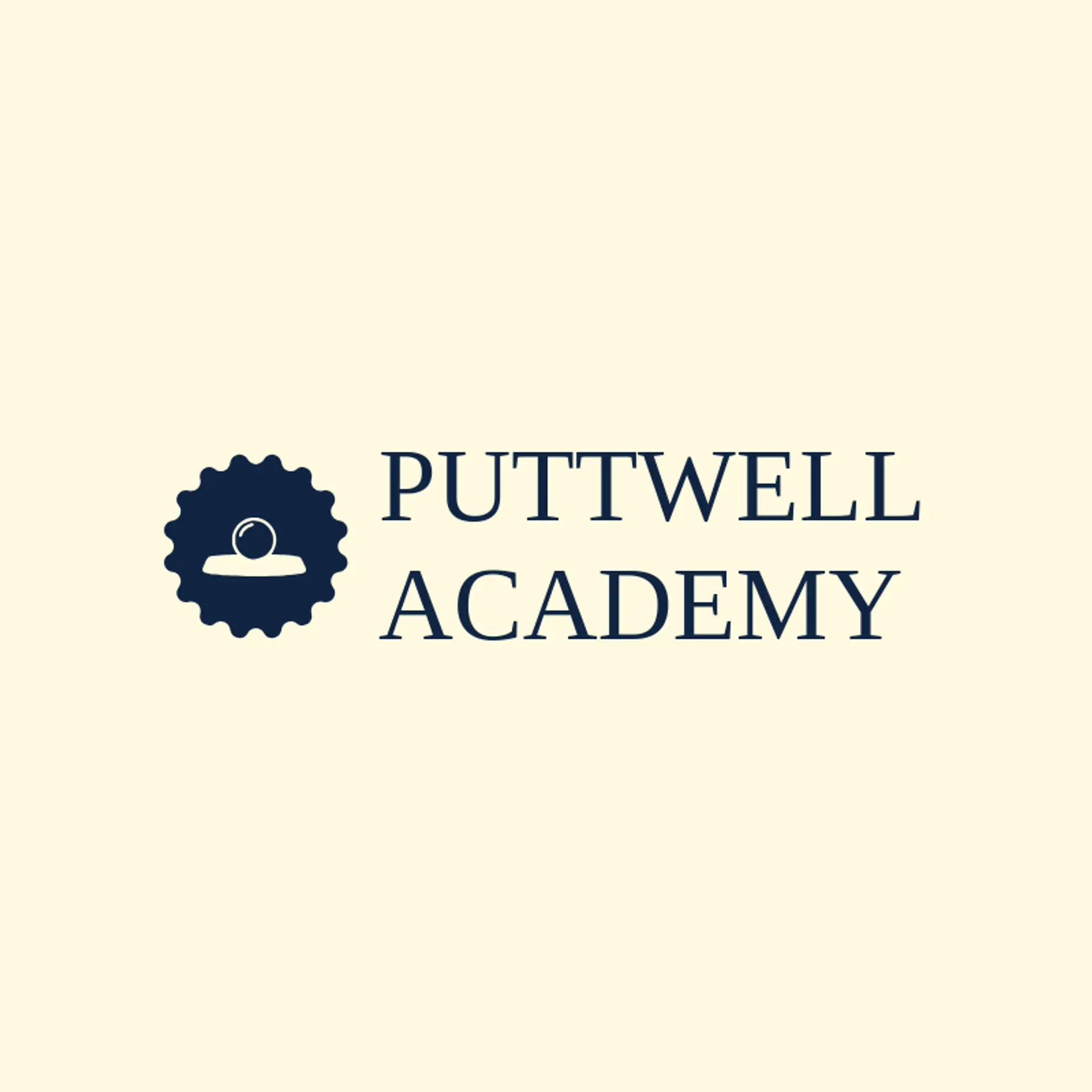 Puttwell Academy logo for golf ball