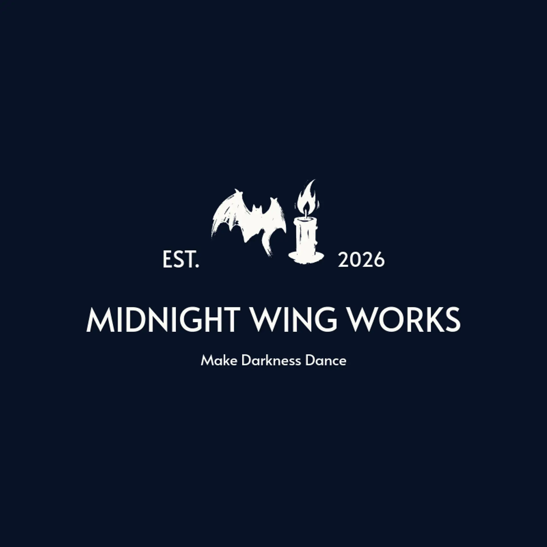 Midnight Wing Works logo for halloween