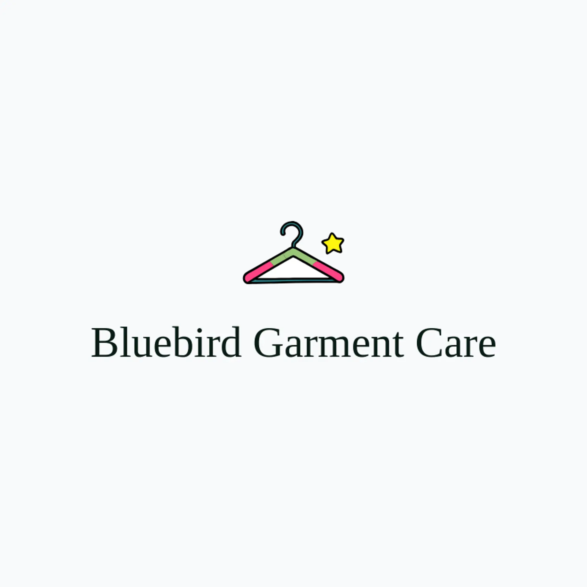 Bluebird Garment Care logo for hanger