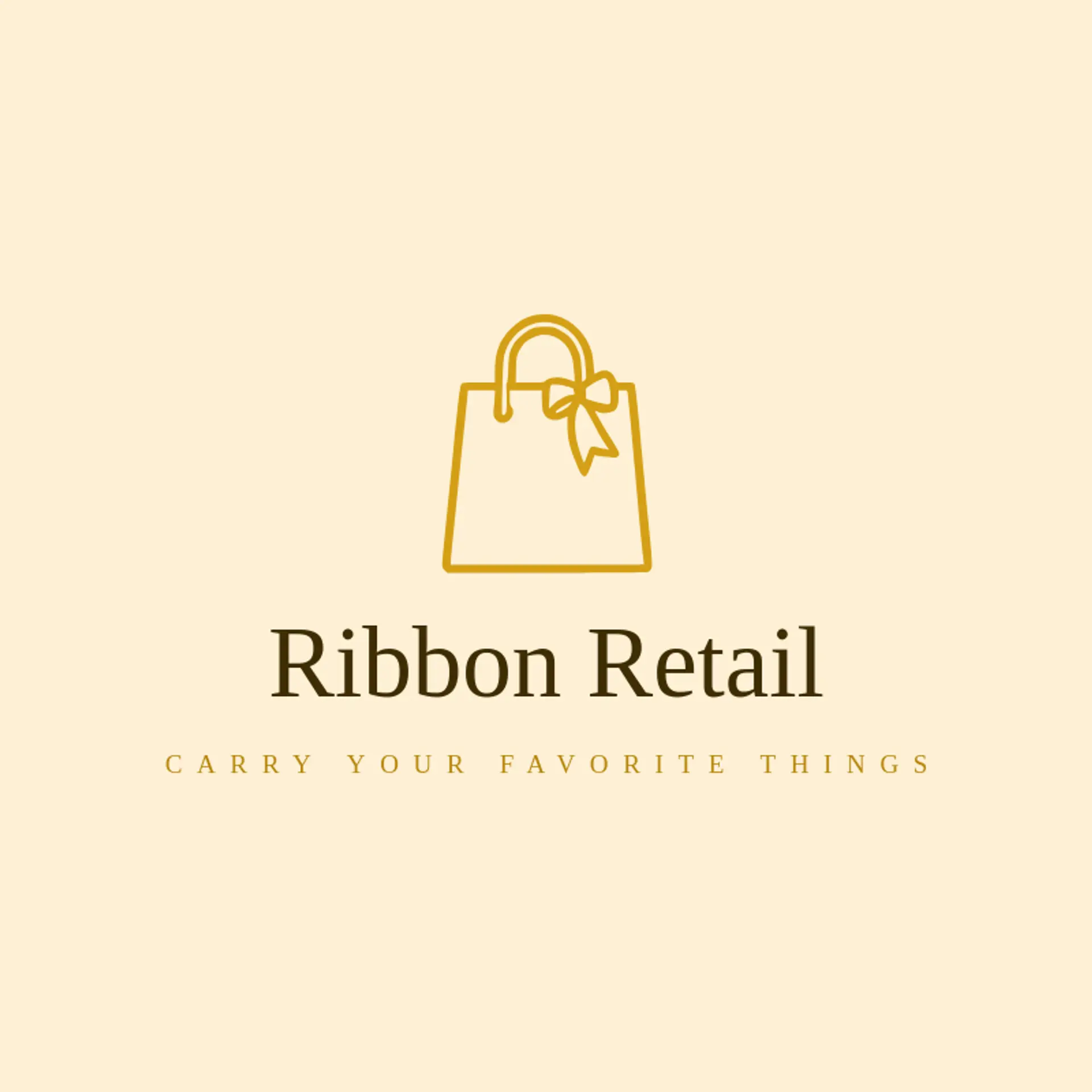 Ribbon Retail logo for shopping bag