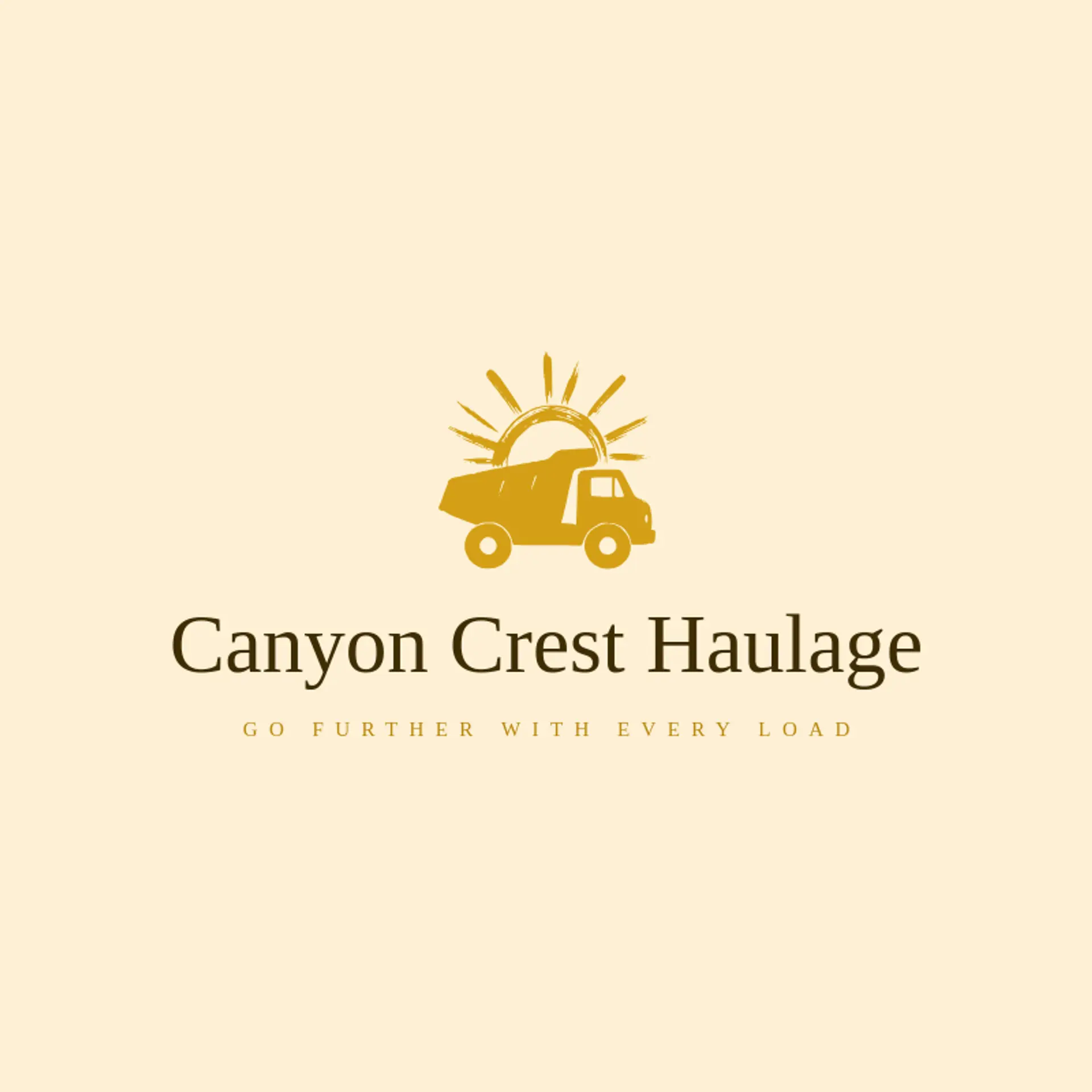 Canyon Crest Haulage logo for dump truck