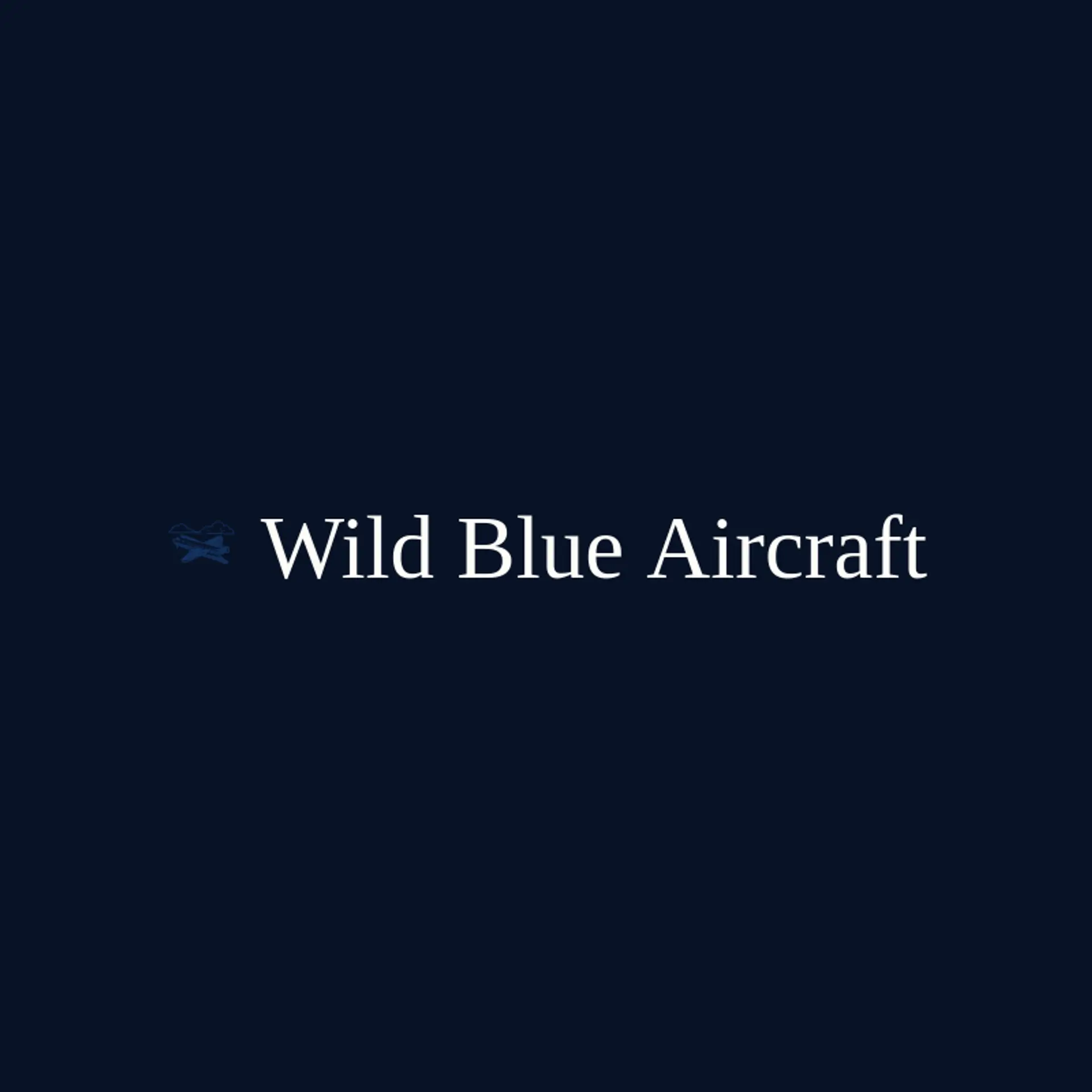 Wild Blue Aircraft logo for flight