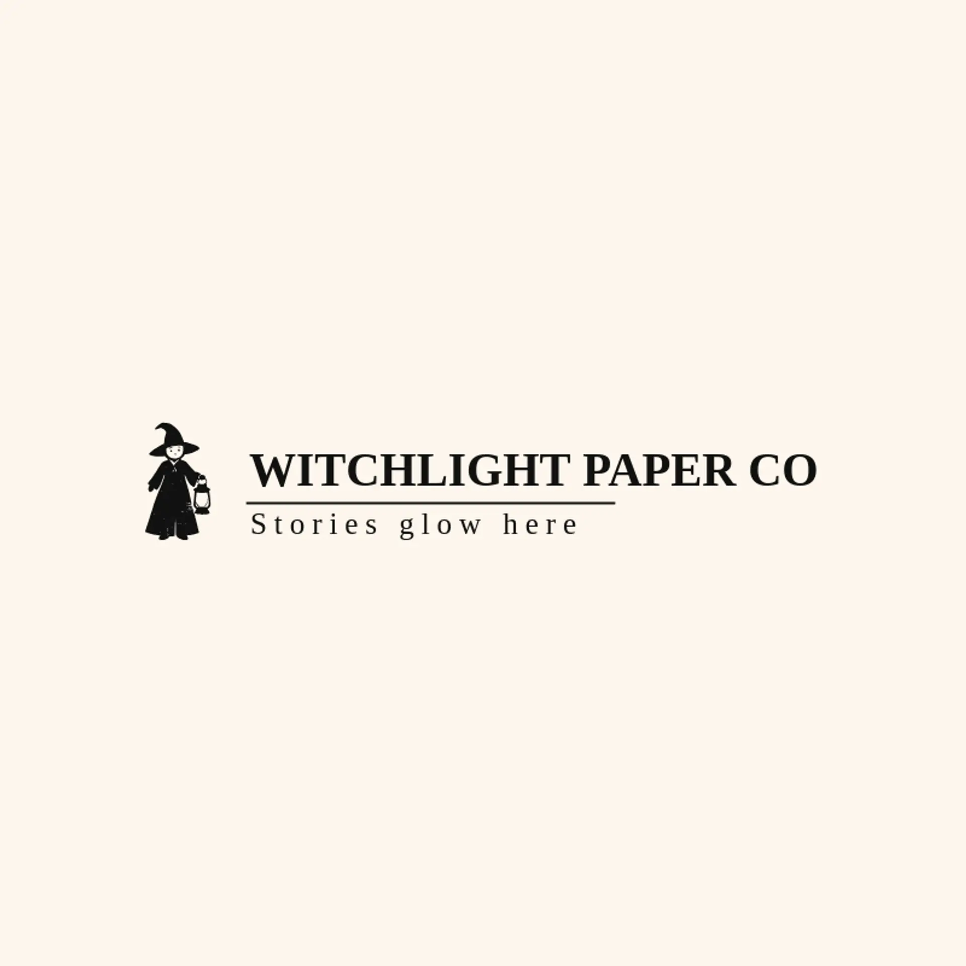 Witchlight Paper Co logo for witch