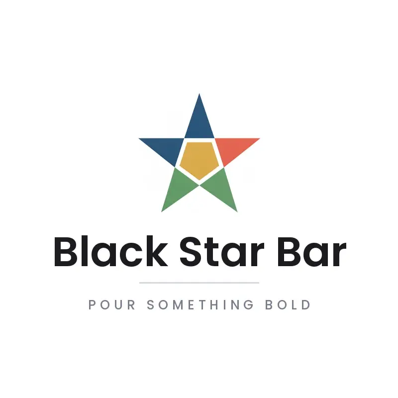 The bar name Black Star Bar as a branded logo in a minimal style