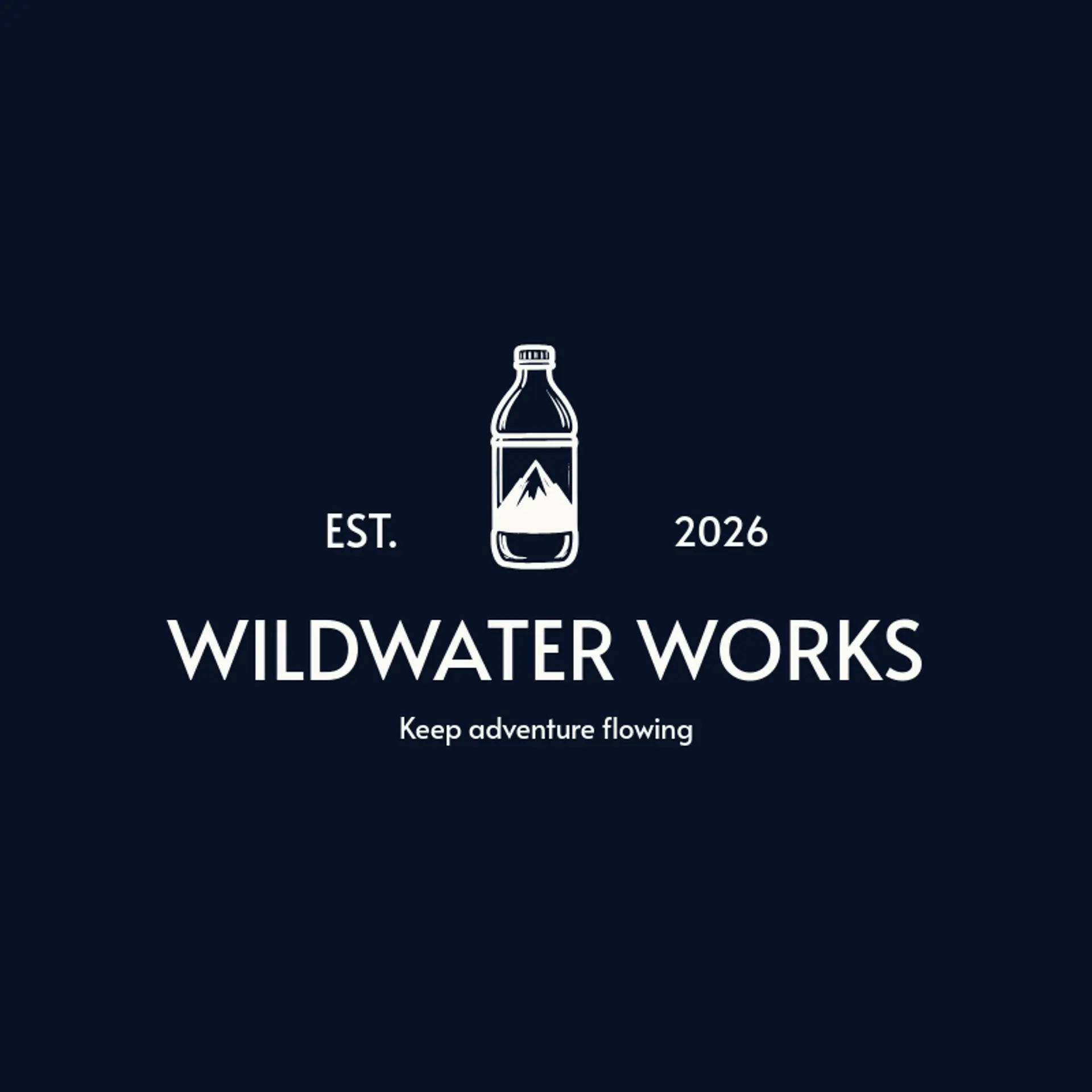Wildwater Works logo for water bottle