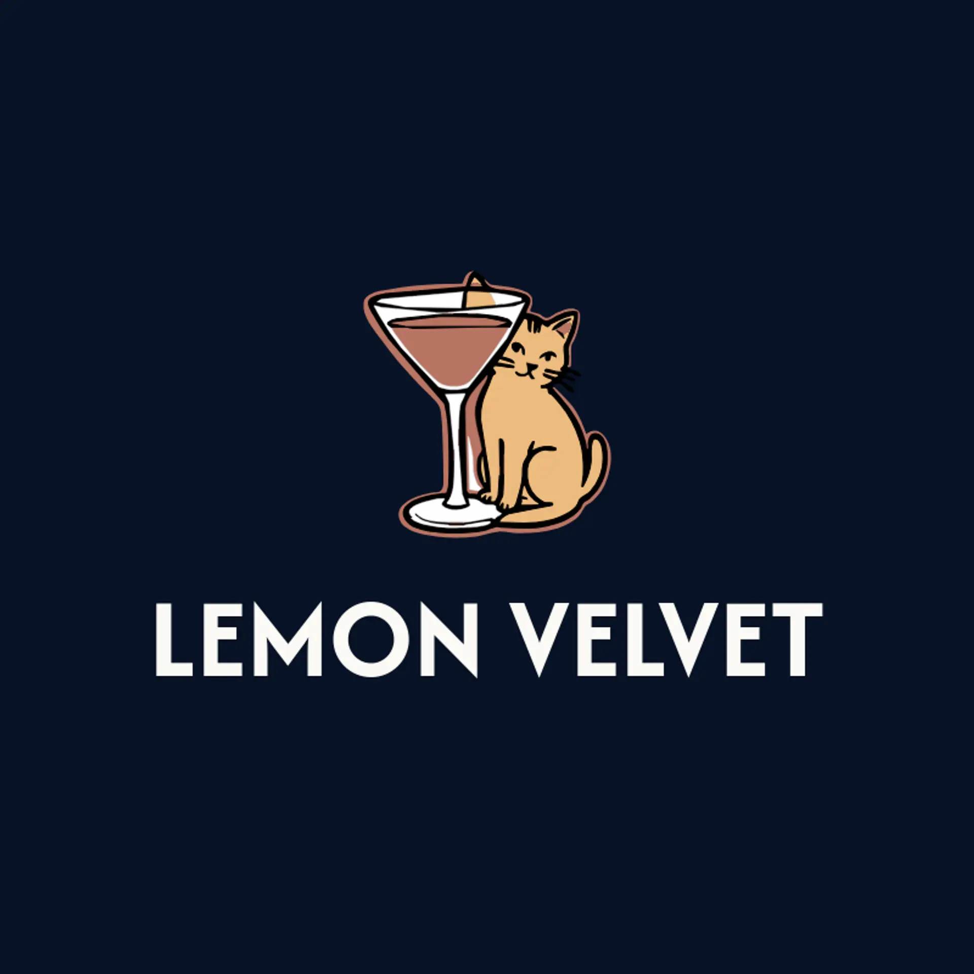 Lemon Velvet logo for martini