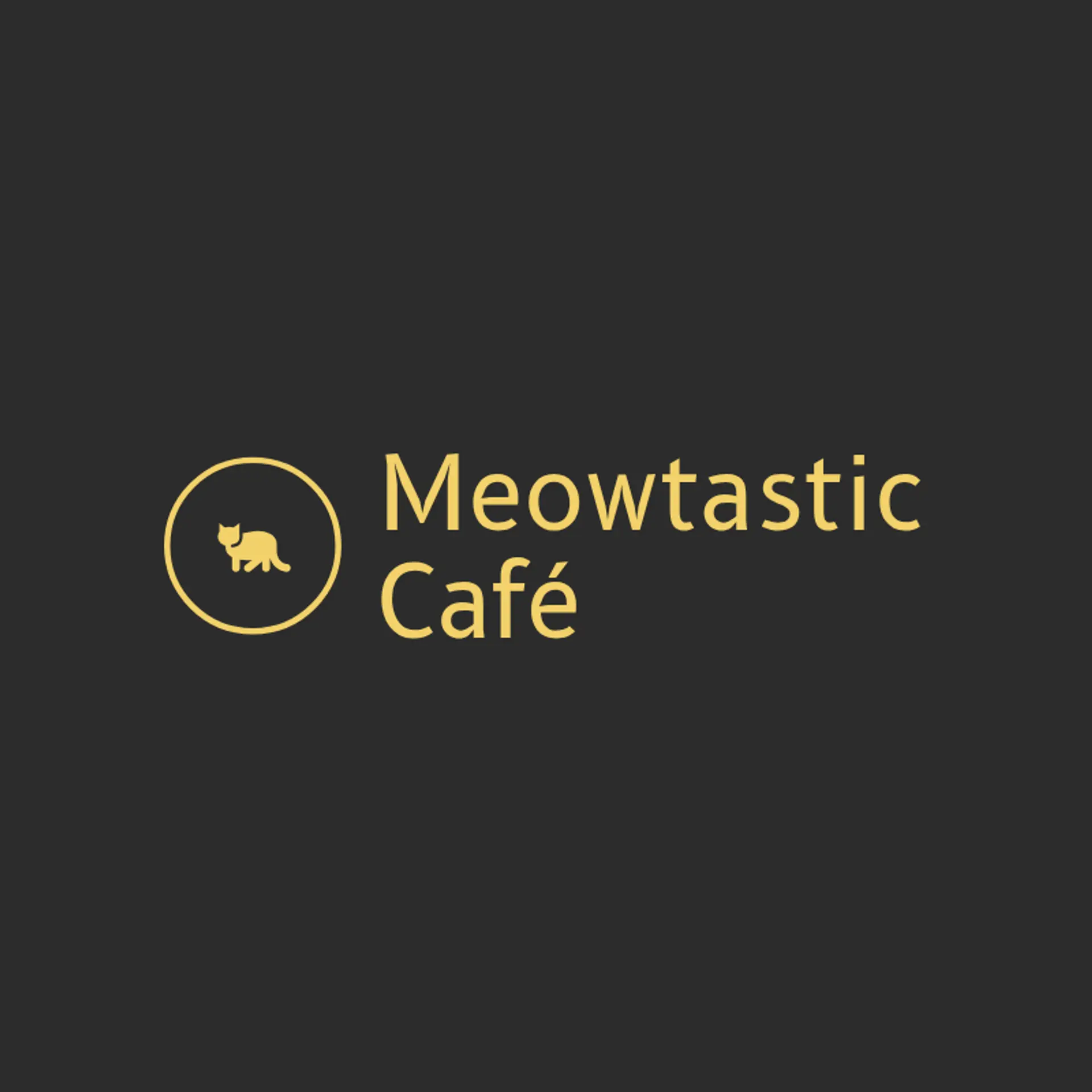 Meowtastic Café logo for cat cafe
