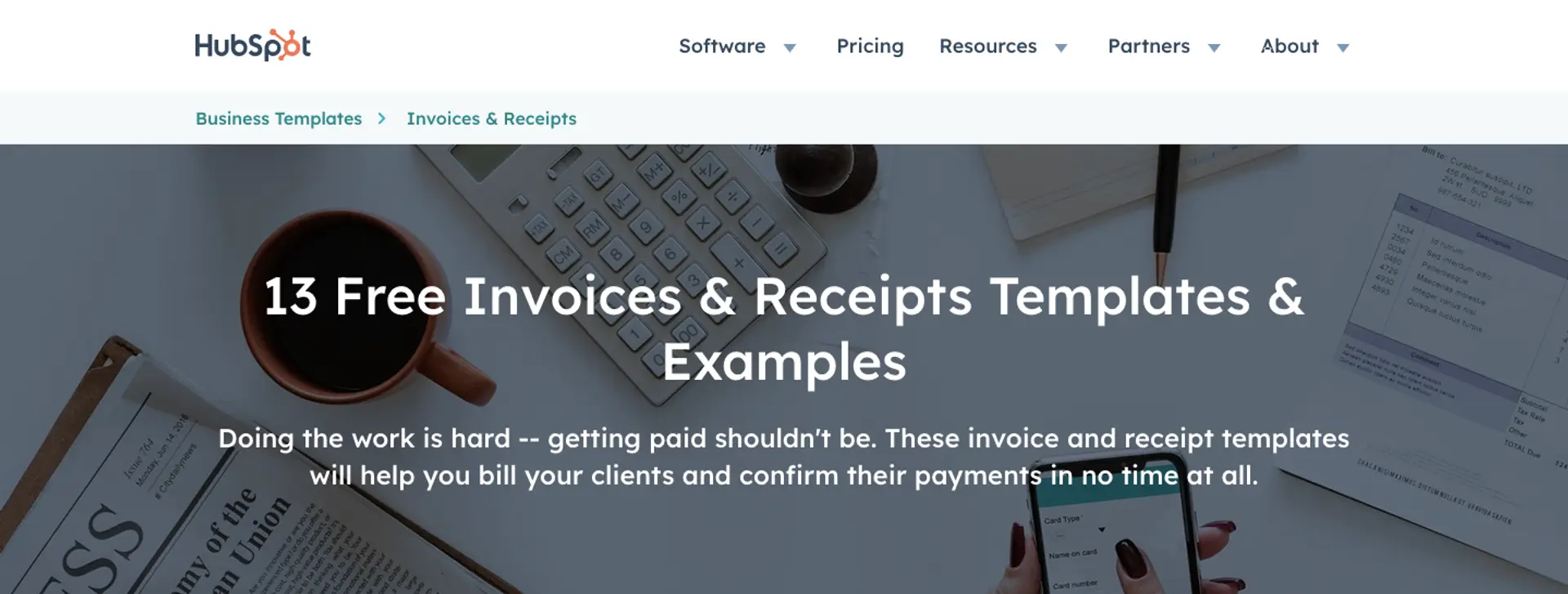 HubSpot invoice templates