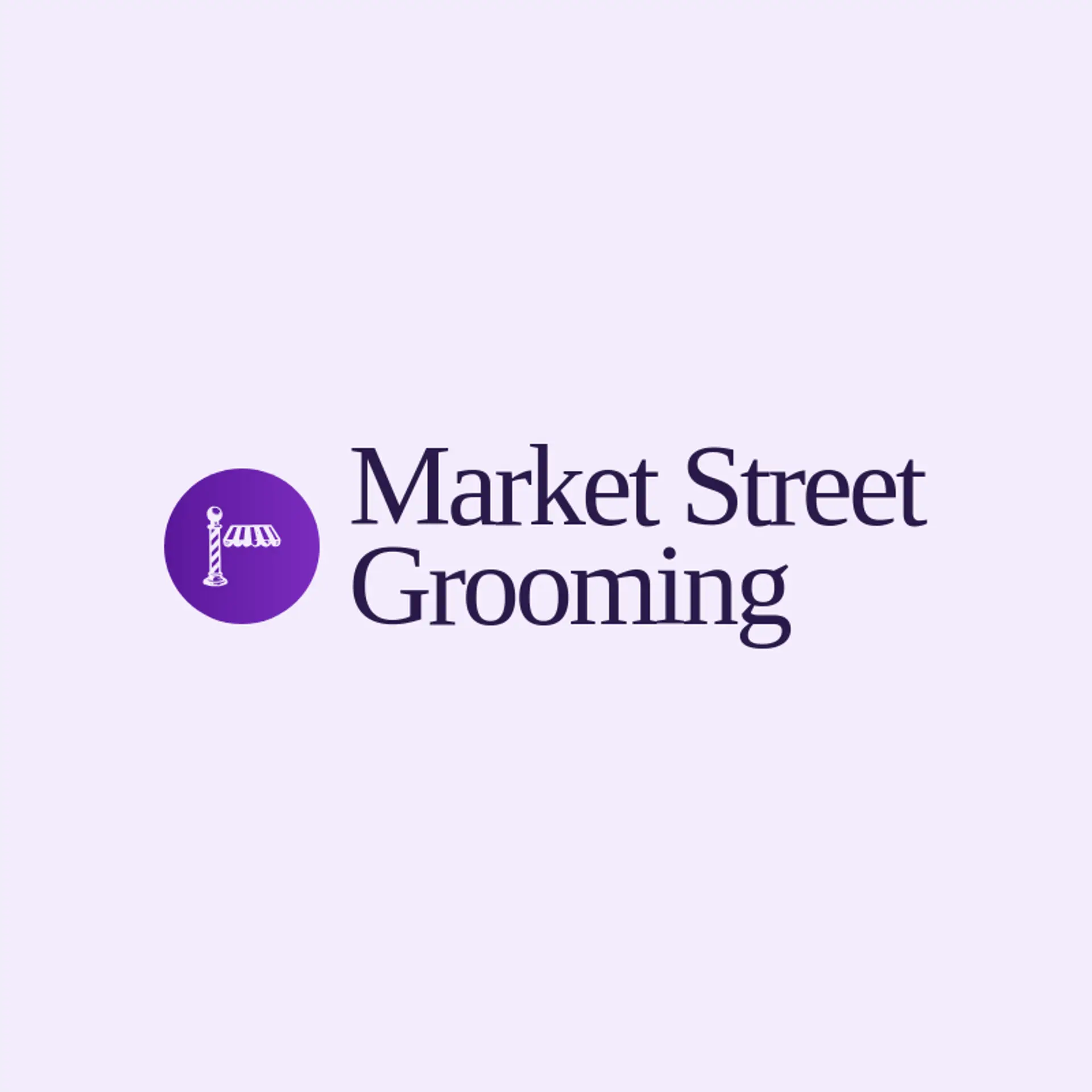 Market Street Grooming logo for barber pole
