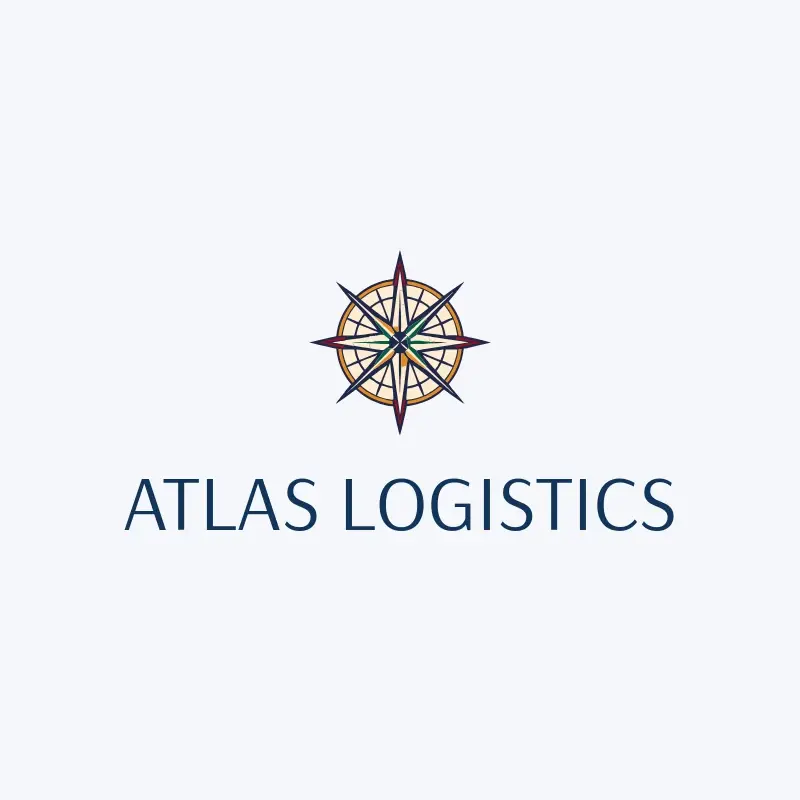 The trucking company name Atlas Logistics as a branded logo with a color icon