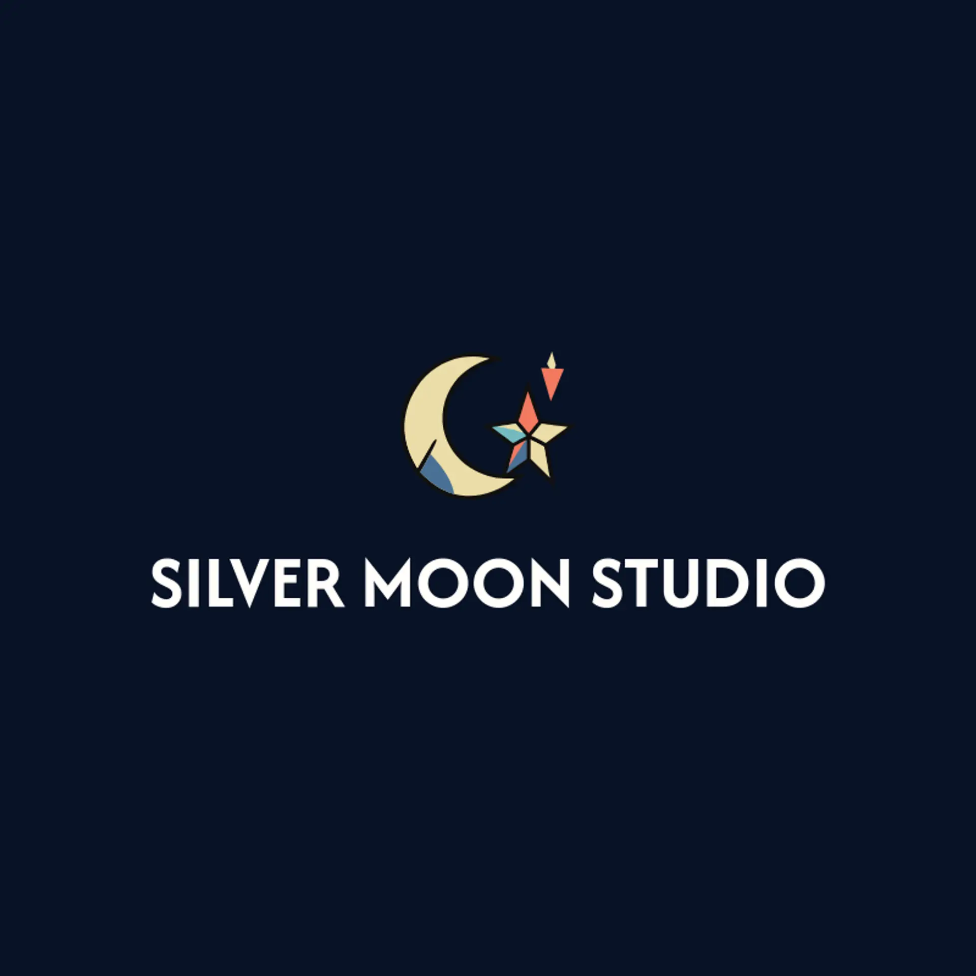 Silver Moon Studio logo for moon