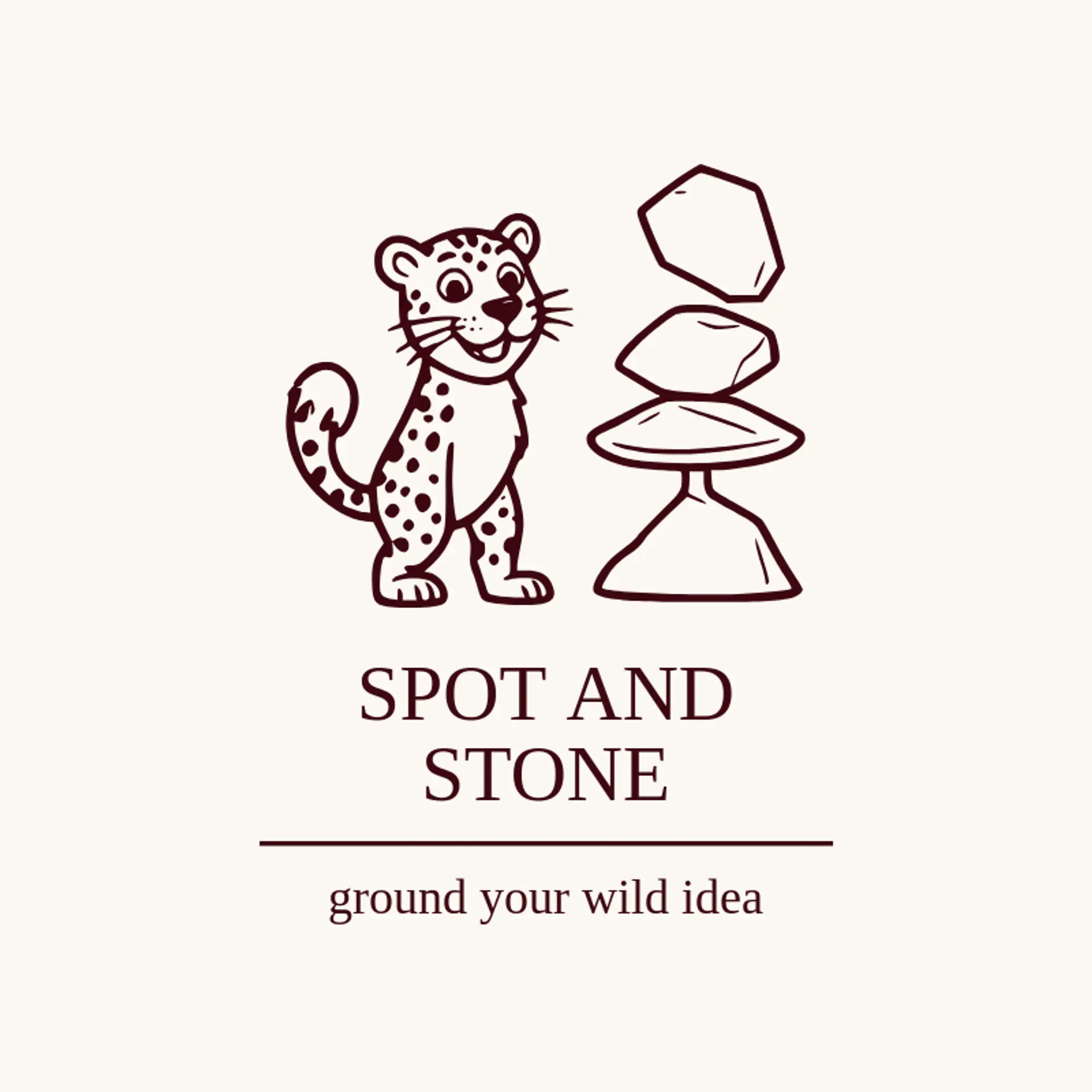 Spot And Stone logo for leopard