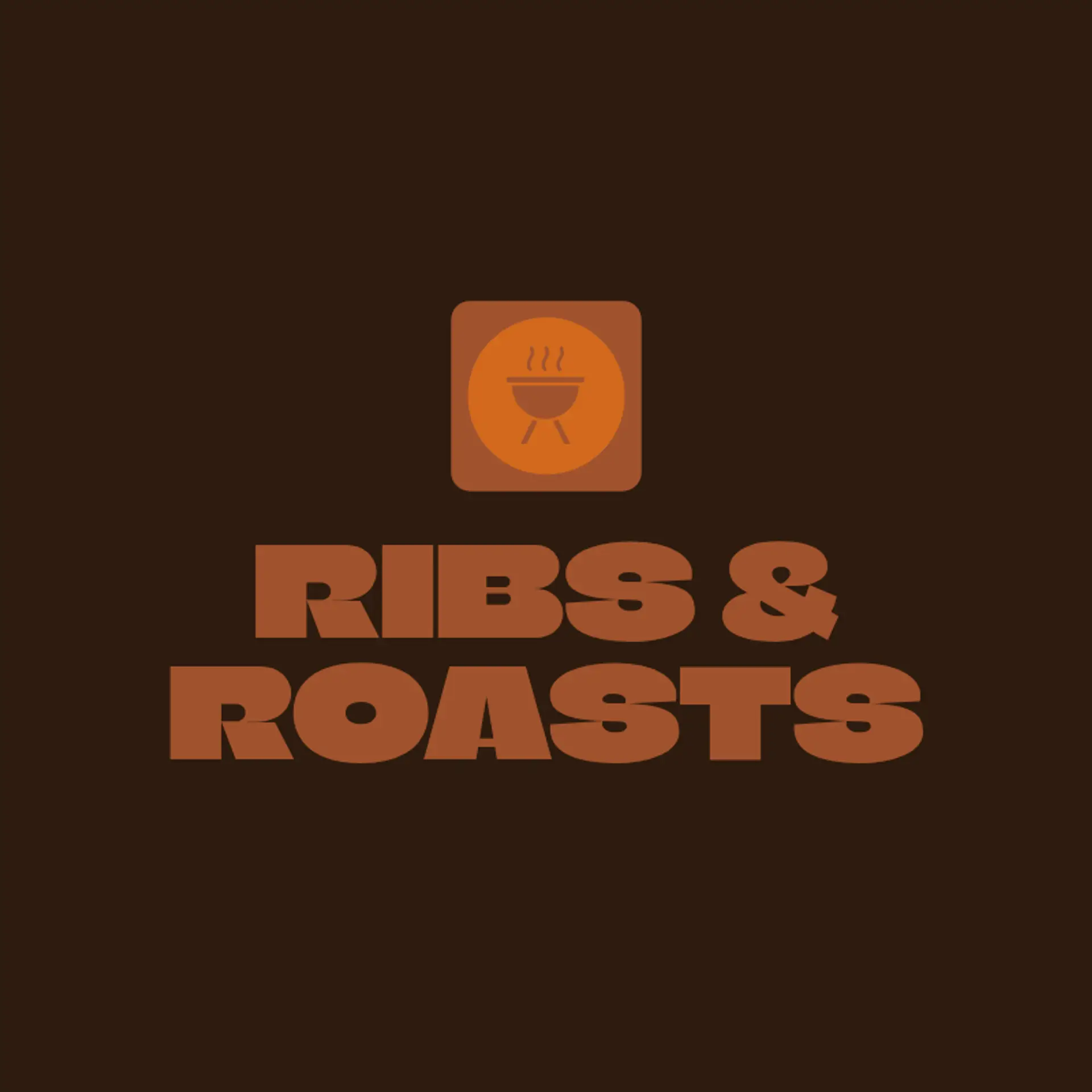 Ribs & Roasts logo for bbq restaurant