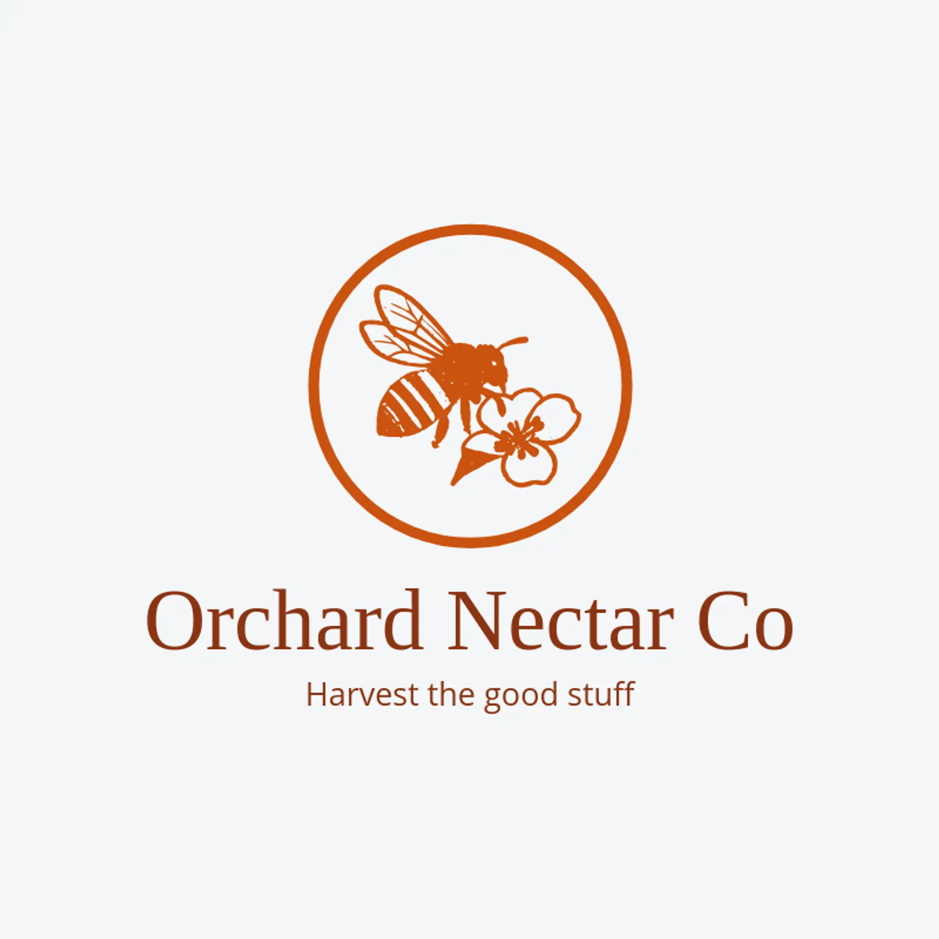 Orchard Nectar Co logo for honey bee