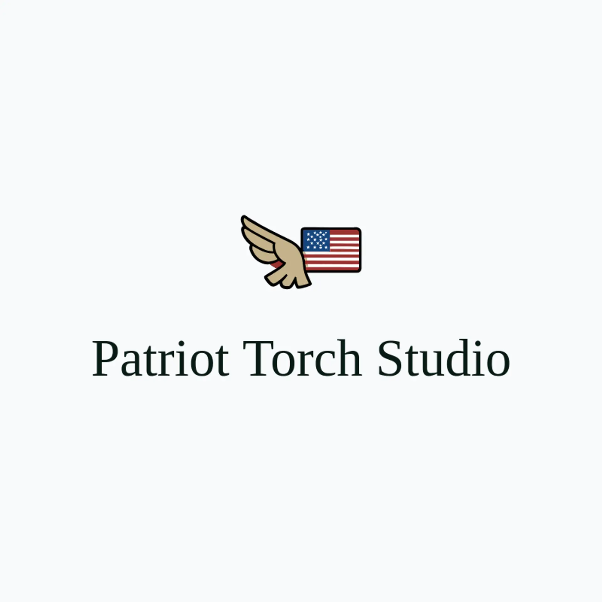 Patriot Torch Studio logo for american flag