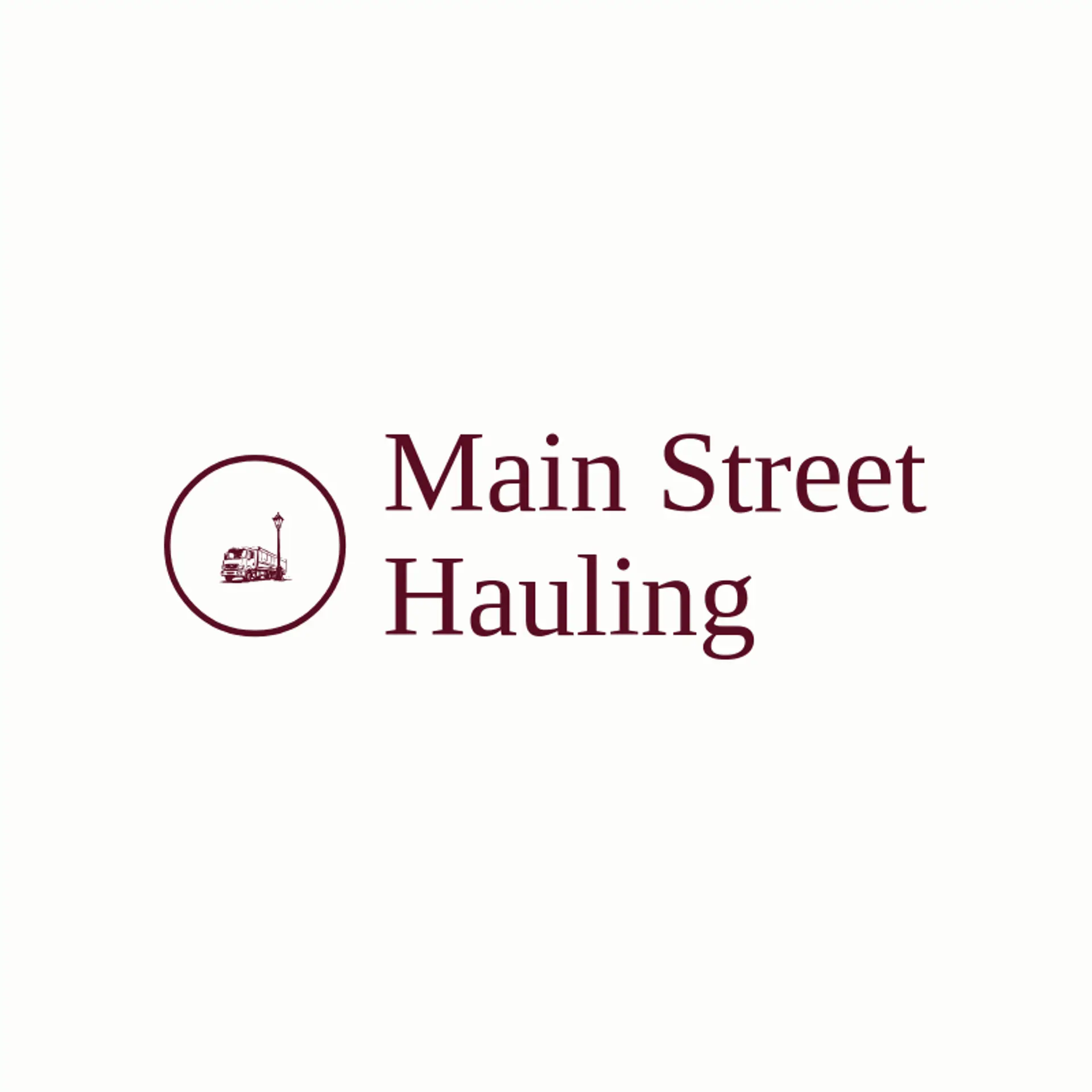 Main Street Hauling logo for hauling