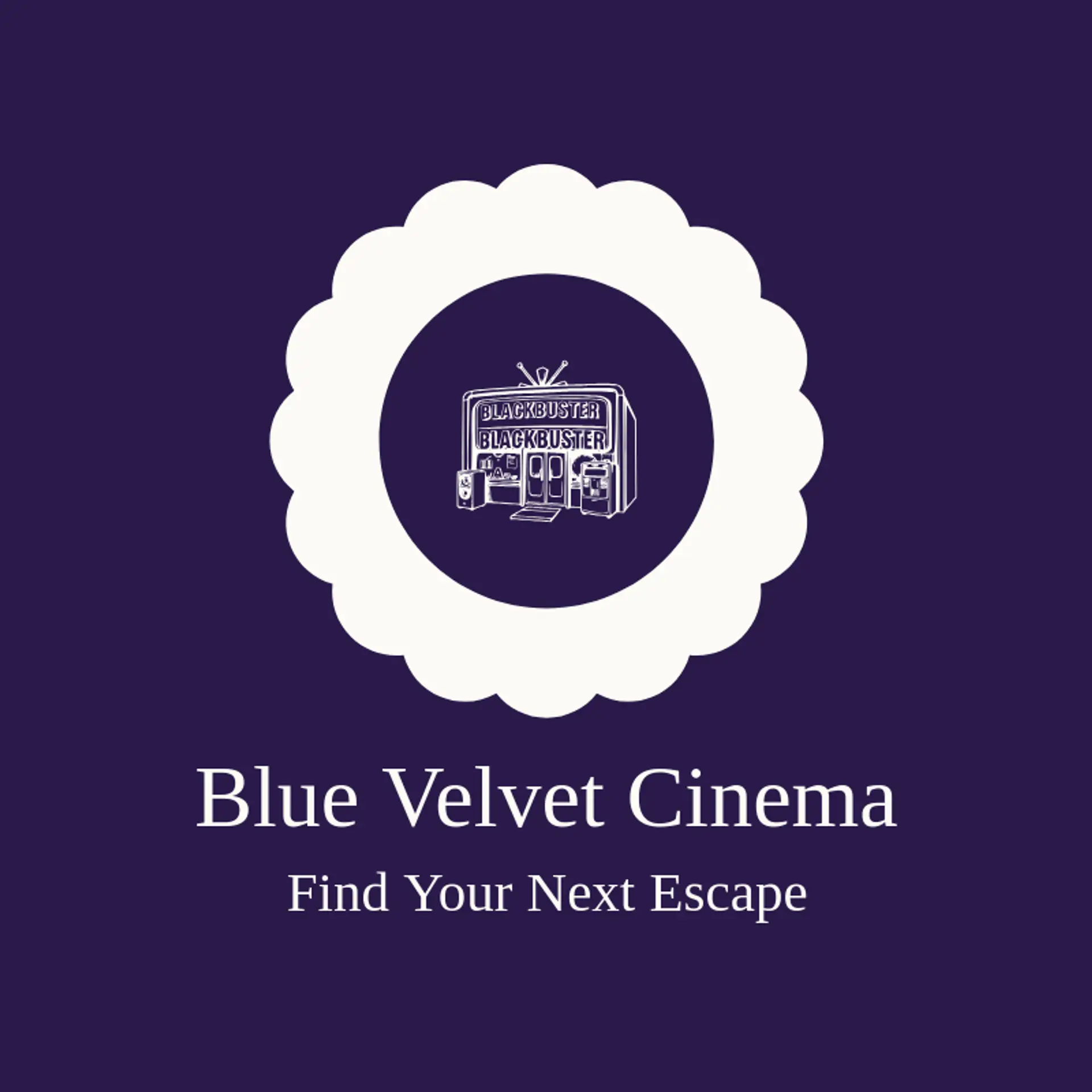 Blue Velvet Cinema logo for blockbuster
