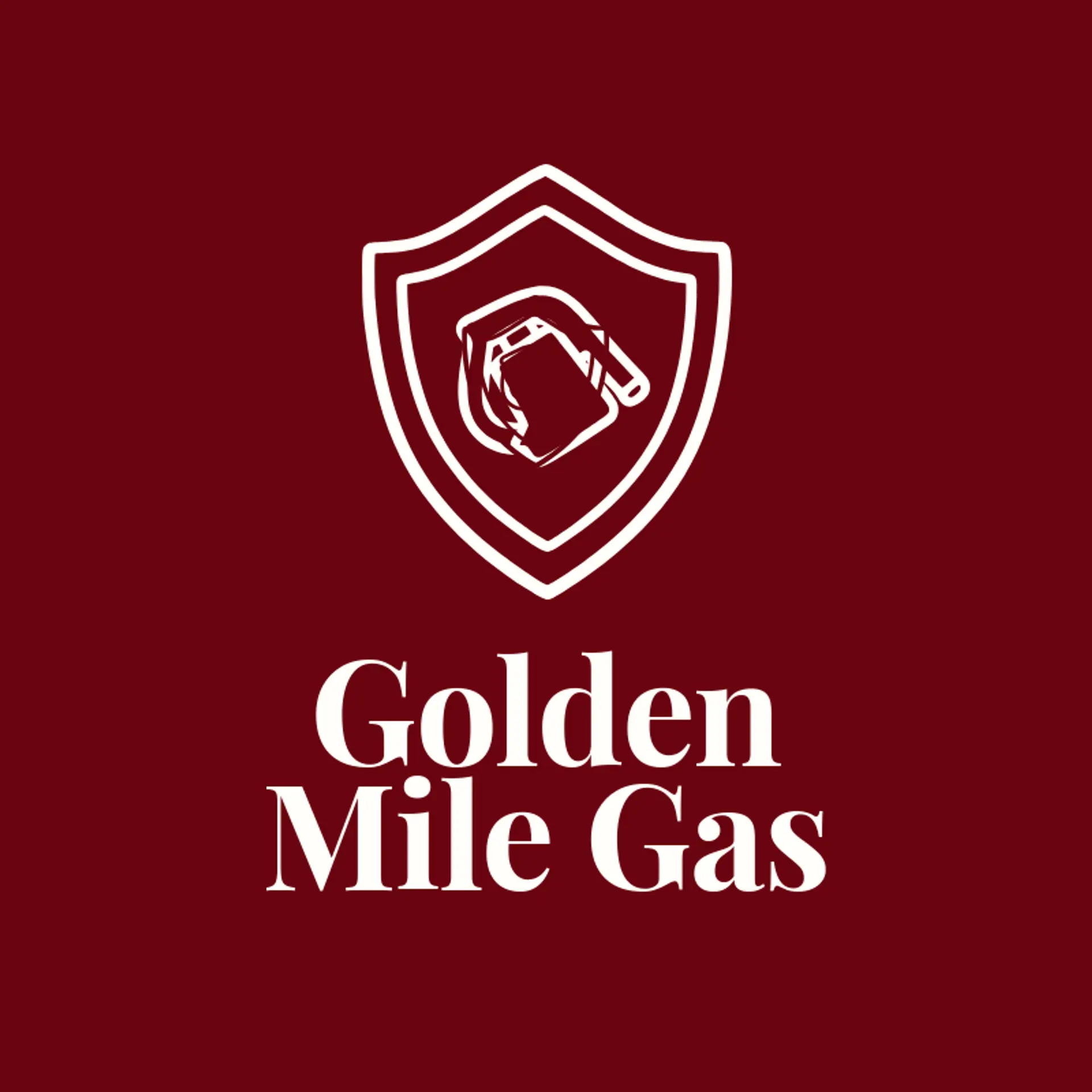 Golden Mile Gas logo for gas station