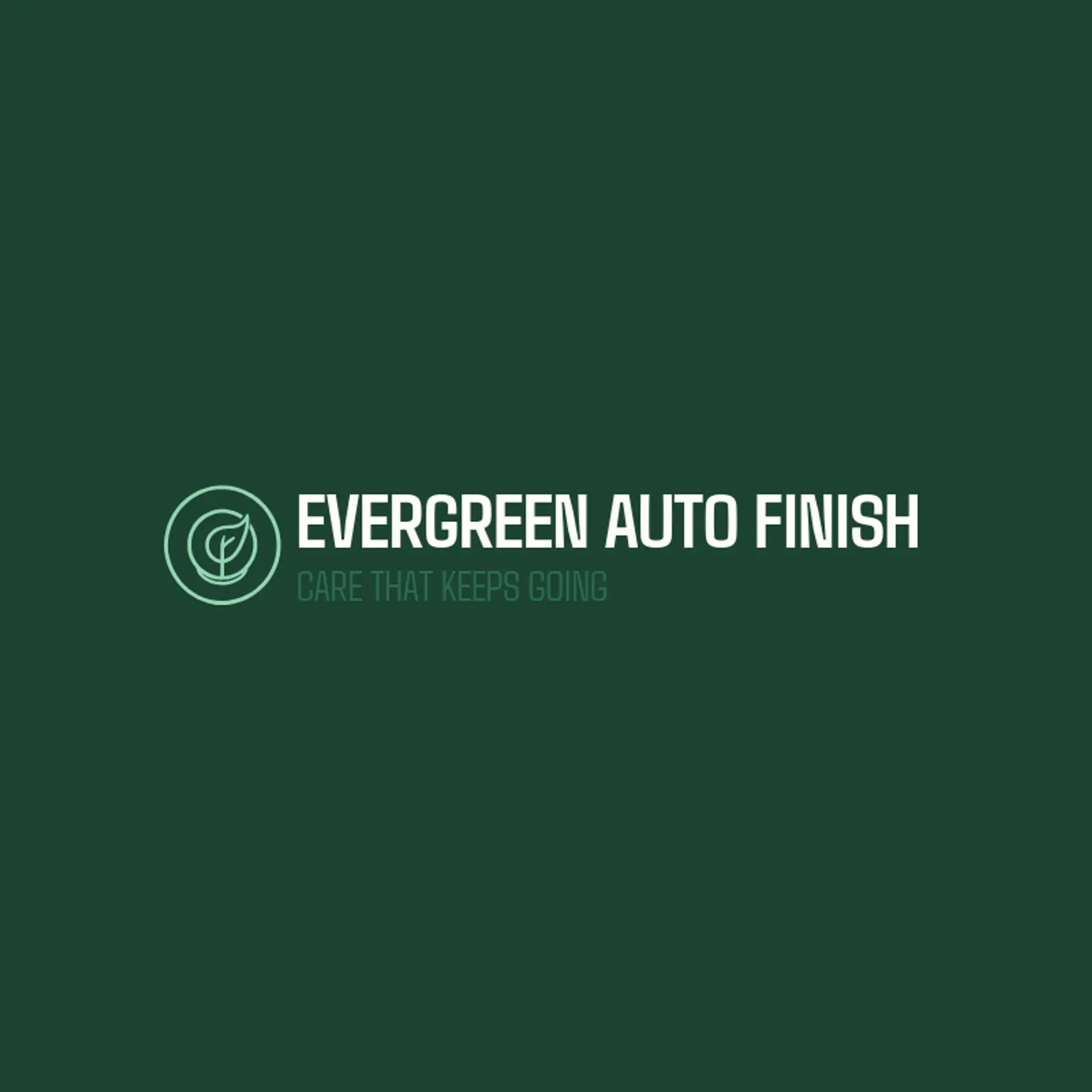 Evergreen Auto Finish logo for car detailing