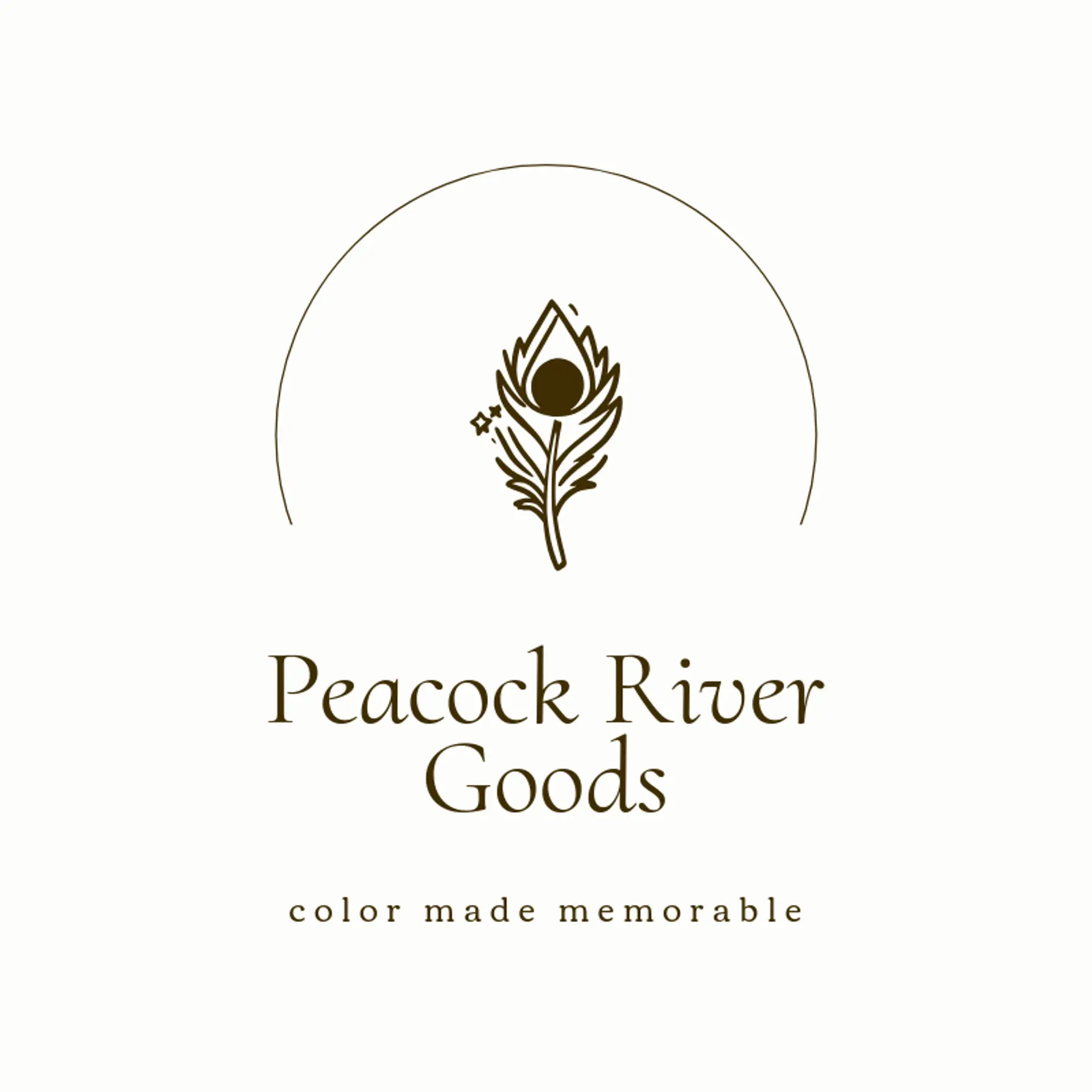 Peacock River Goods logo for indian