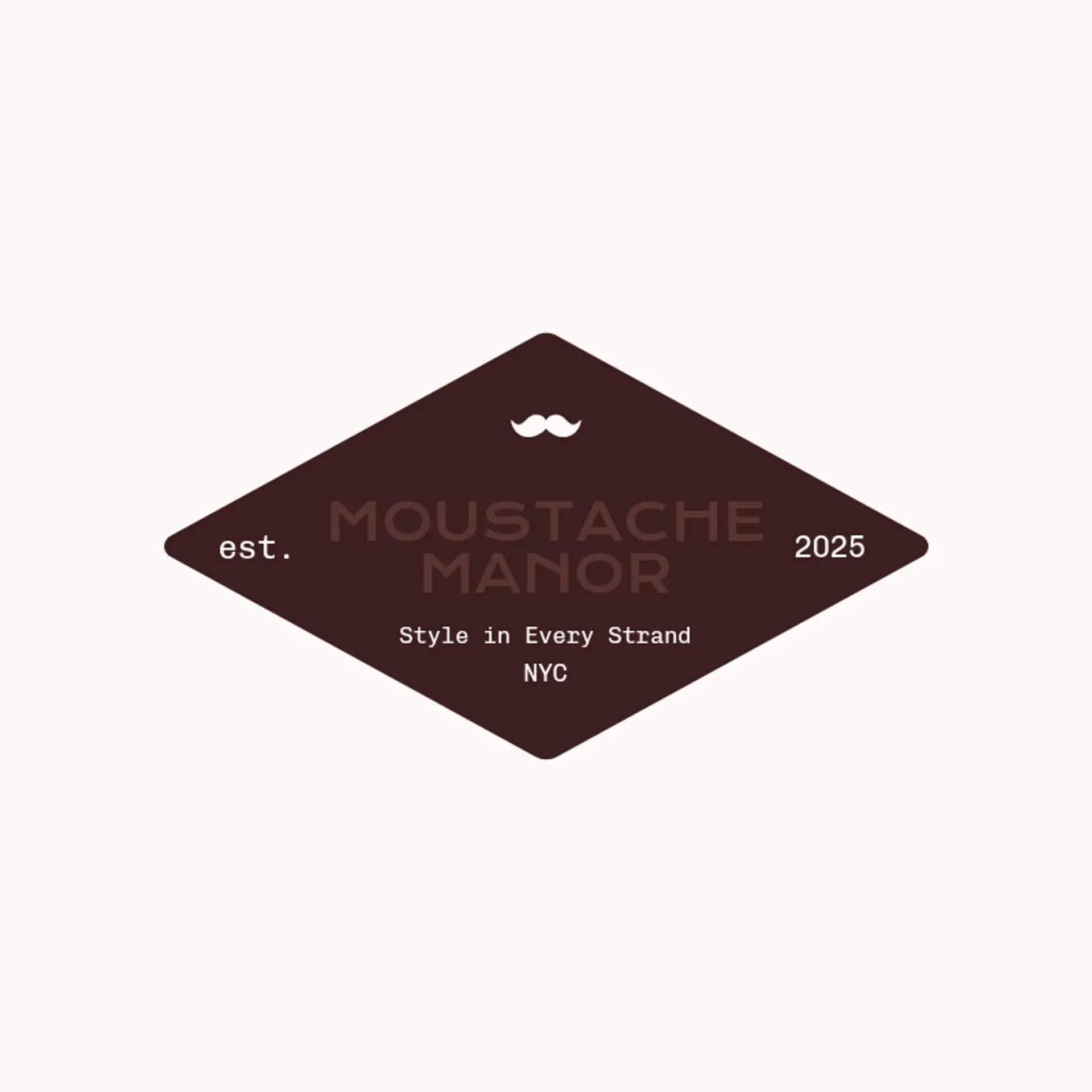 Moustache Manor logo for barber