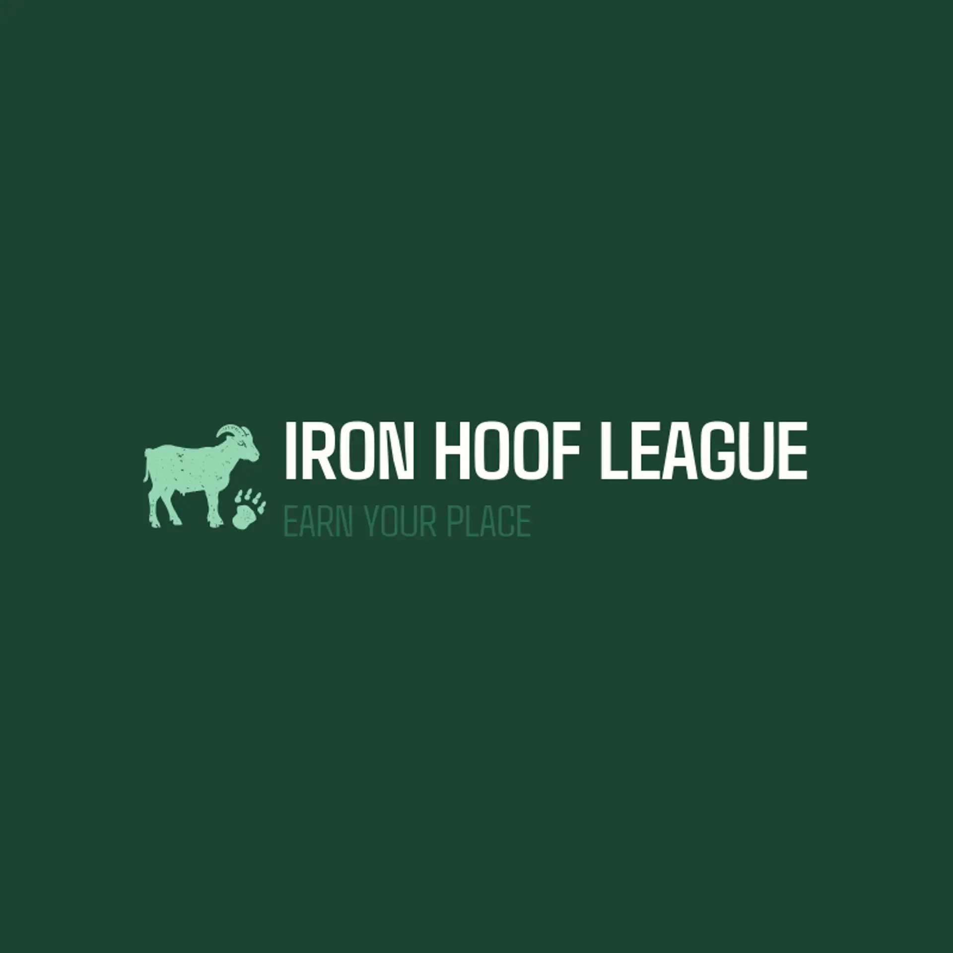 Iron Hoof League logo for goat