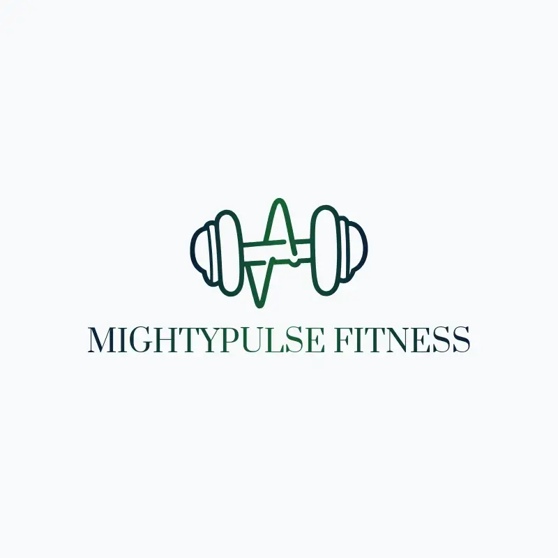 The personal training name MightyPulse Fitness as a branded logo with a color icon