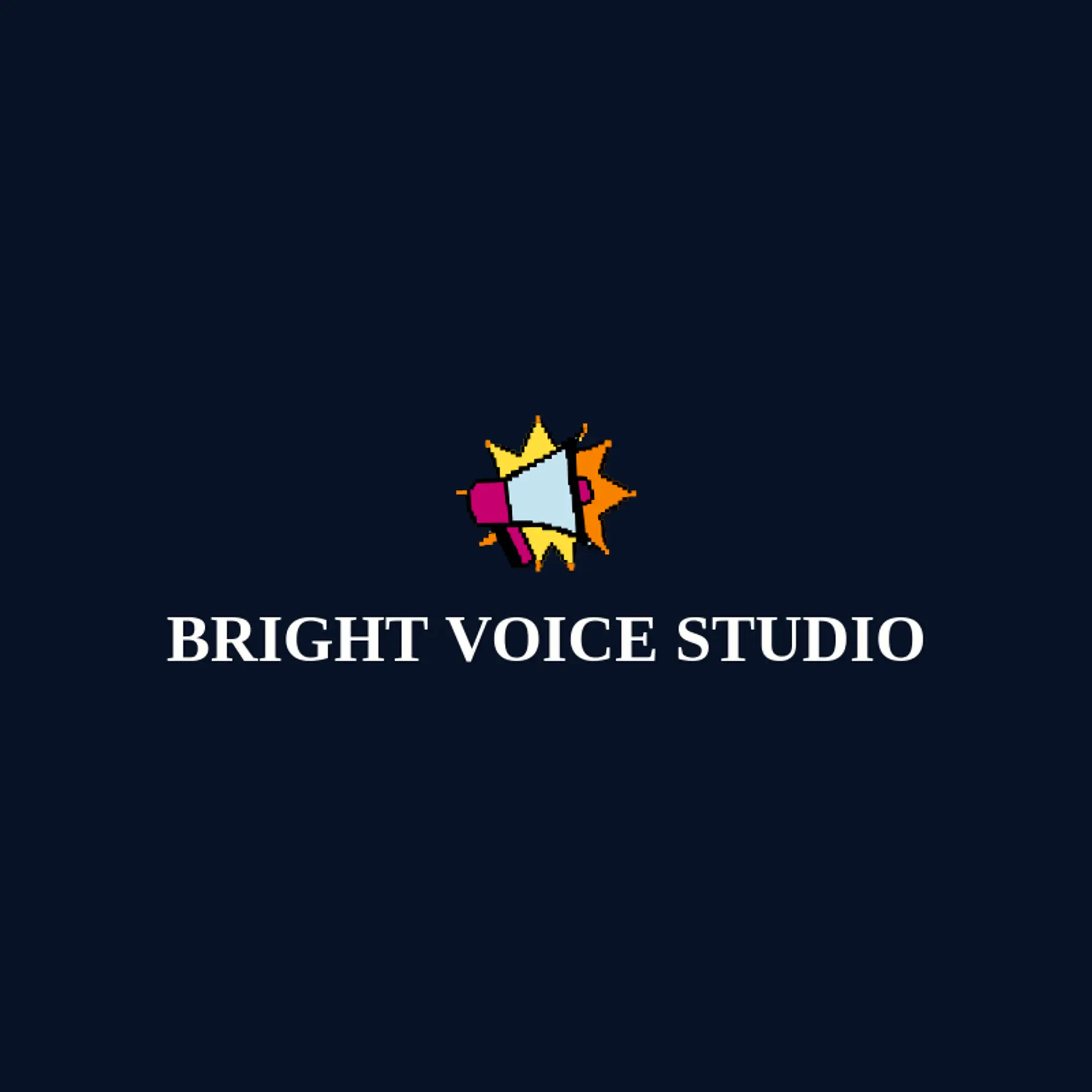 Bright Voice Studio logo for megaphone