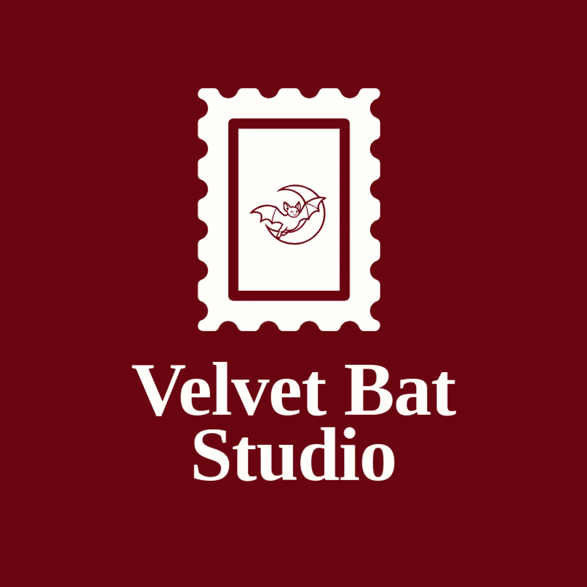 Velvet Bat Studio logo for spooky
