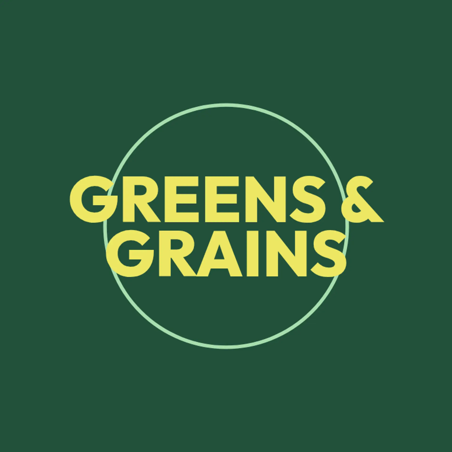Greens & Grains Cafe logo for healthy restaurant