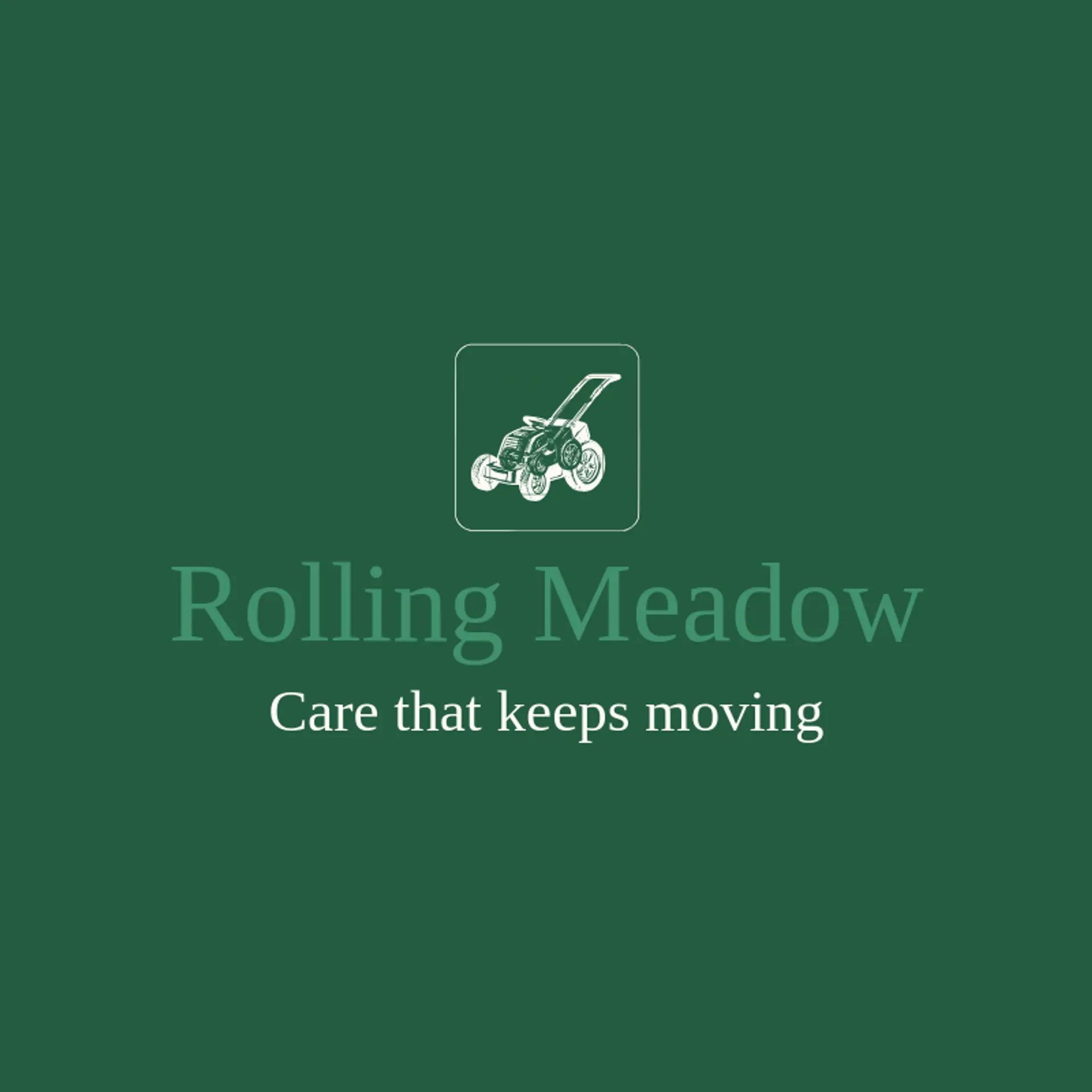 Rolling Meadow logo for lawn mower