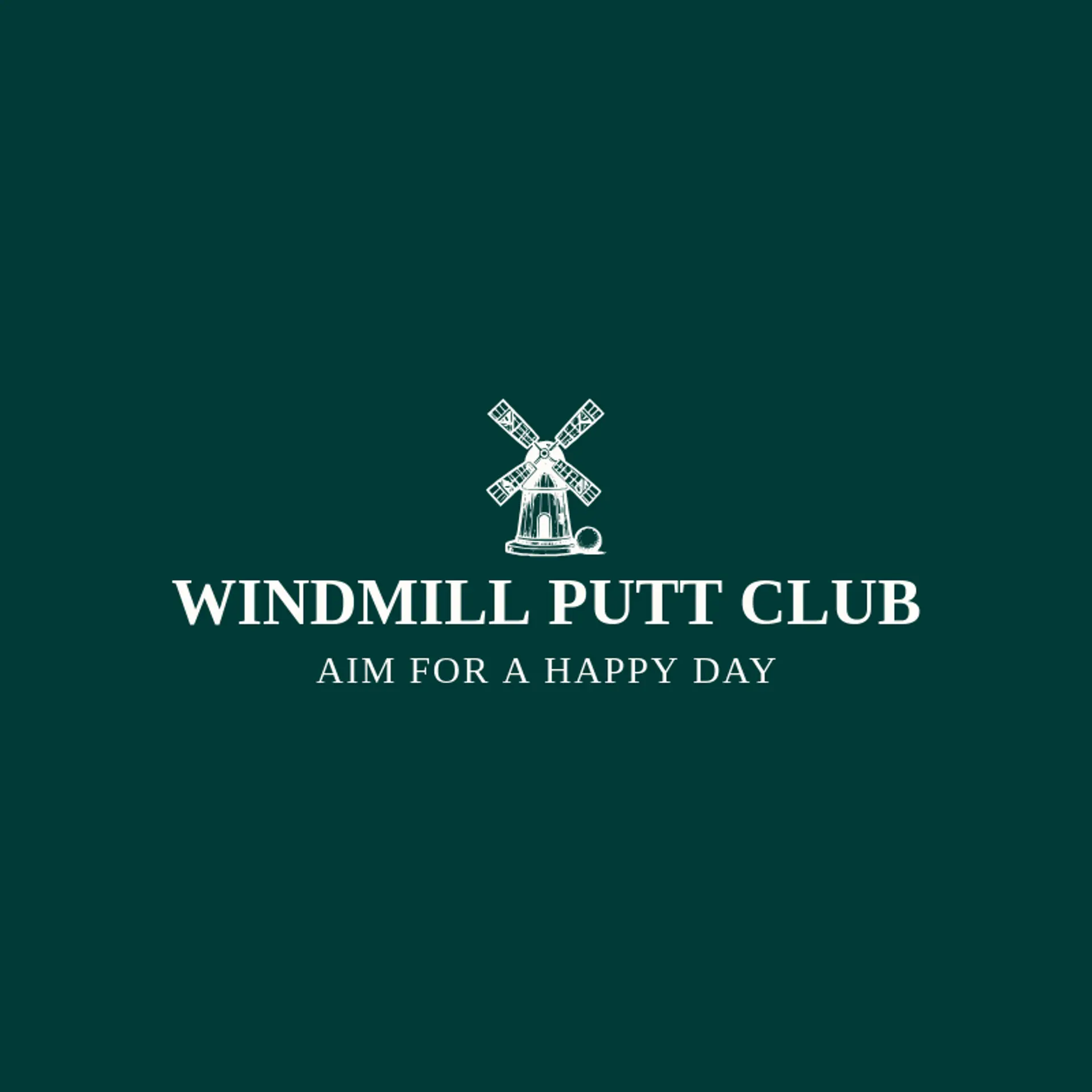 Windmill Putt Club logo for mini golf