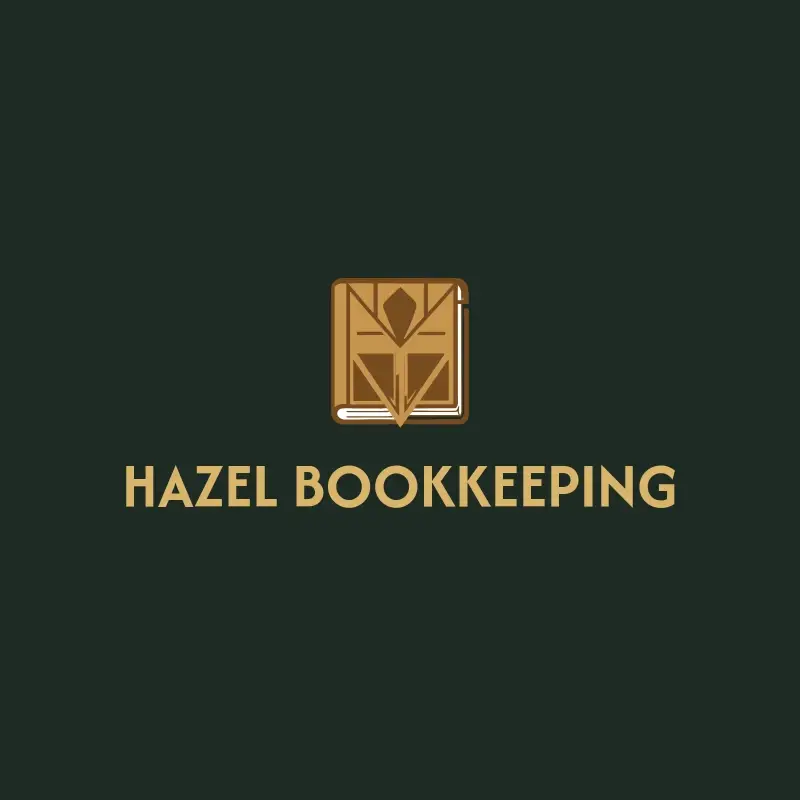 The bookkeeping name Hazel Bookkeeping as a branded logo with a color icon