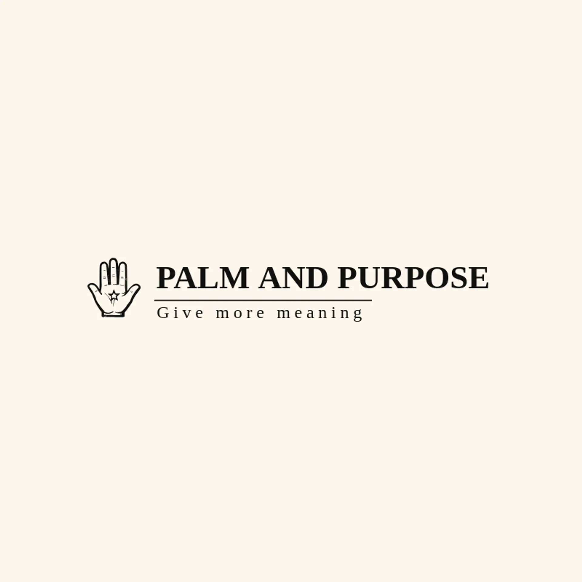 Palm and Purpose logo for person