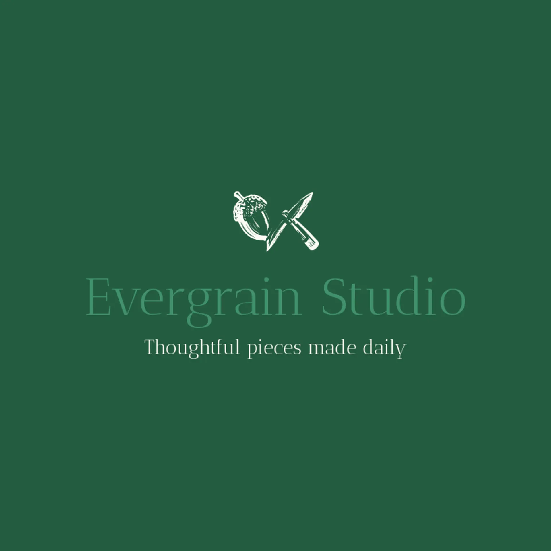 Evergrain Studio logo for wood