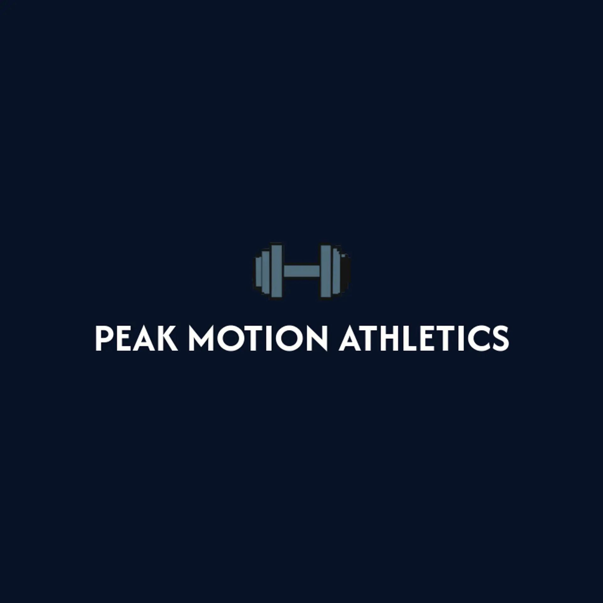 Peak Motion Athletics logo for sports center