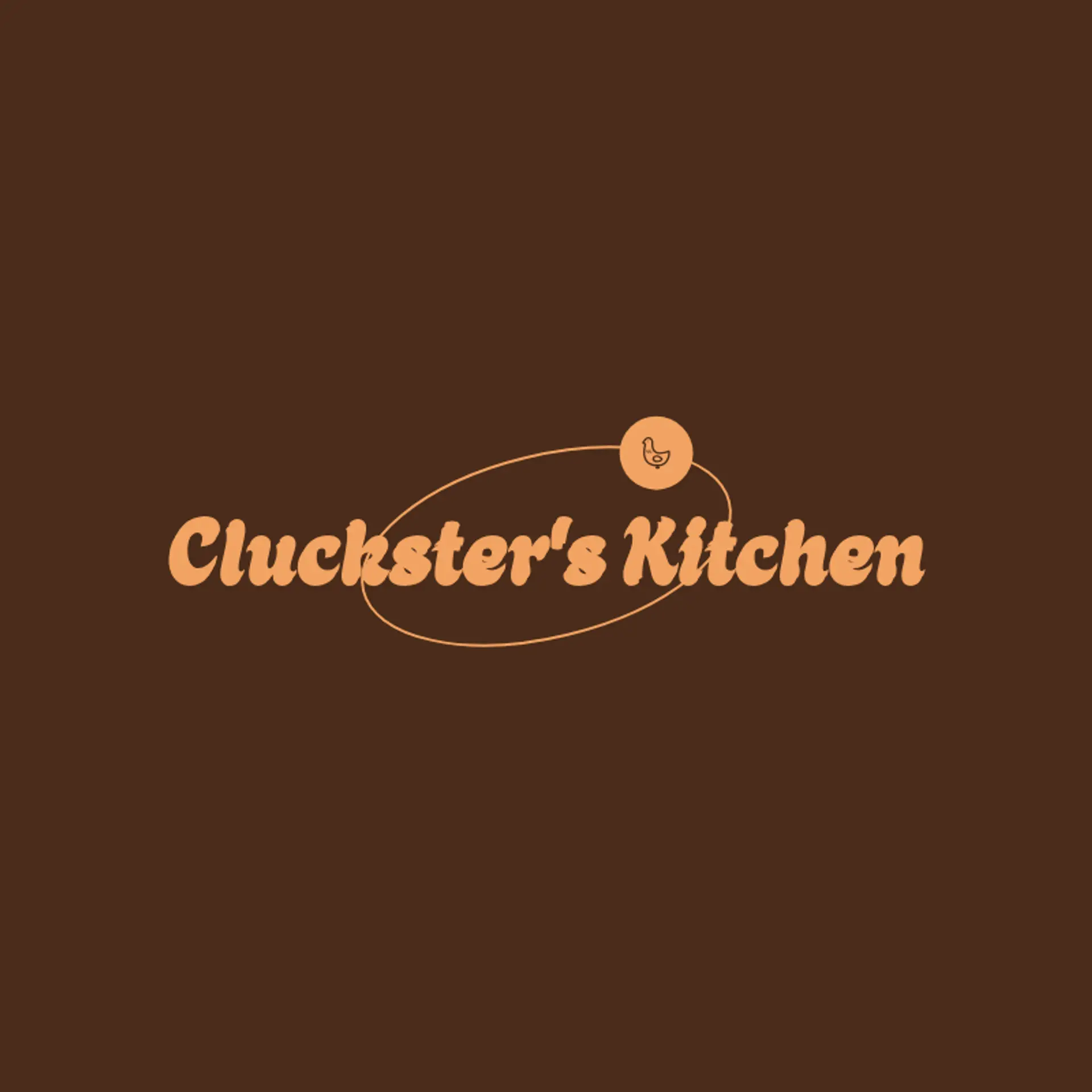 Cluckster's Kitchen logo for chicken restaurant