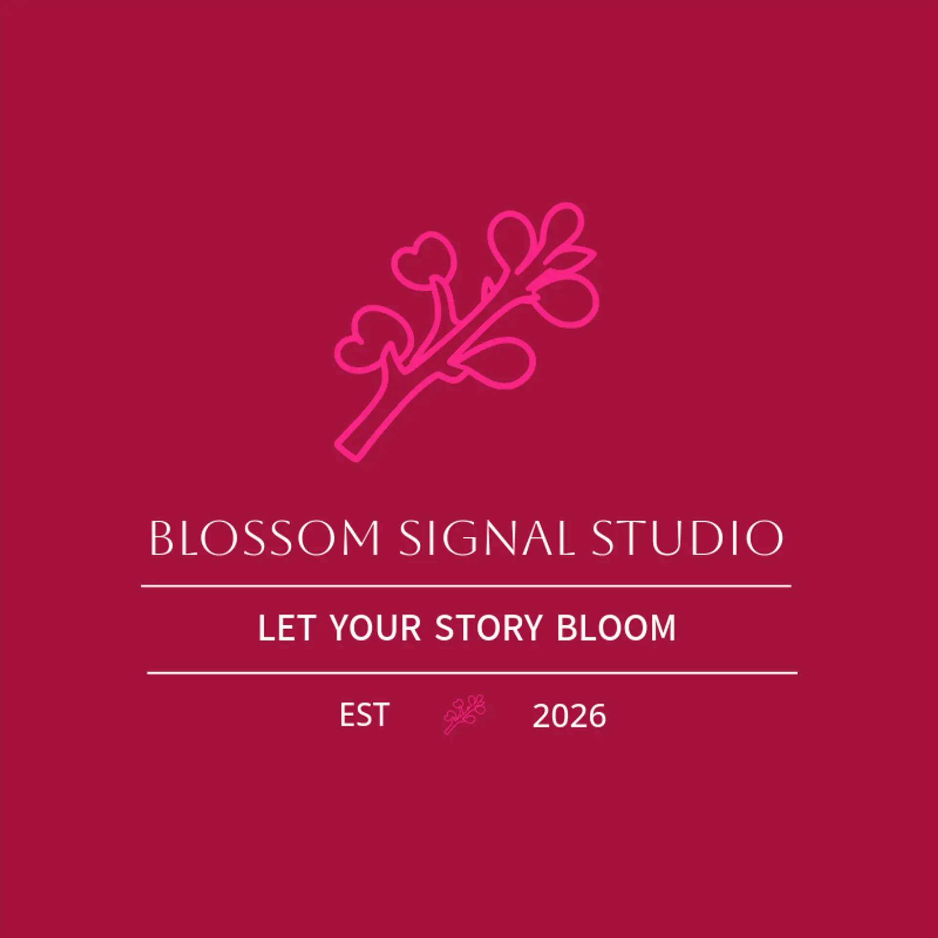 Blossom Signal Studio logo for anime character