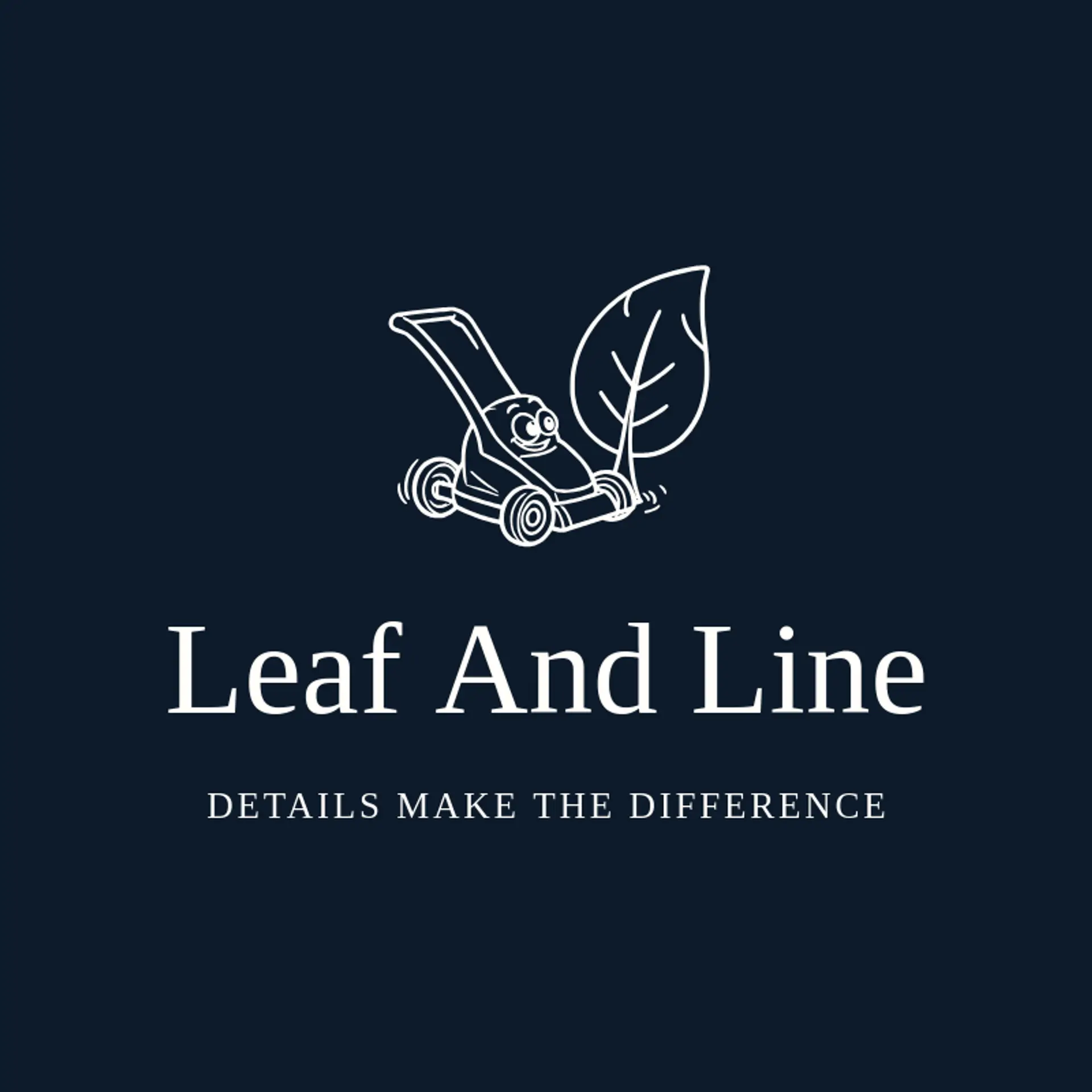 Leaf and Line logo for lawn mower