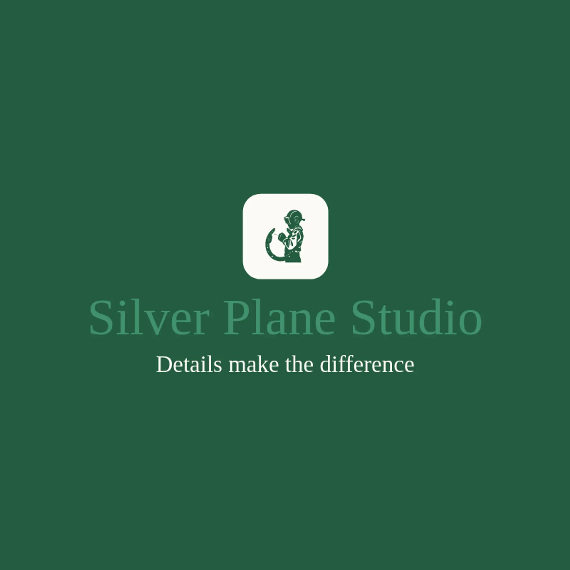 Silver Plane Studio logo for craftsman